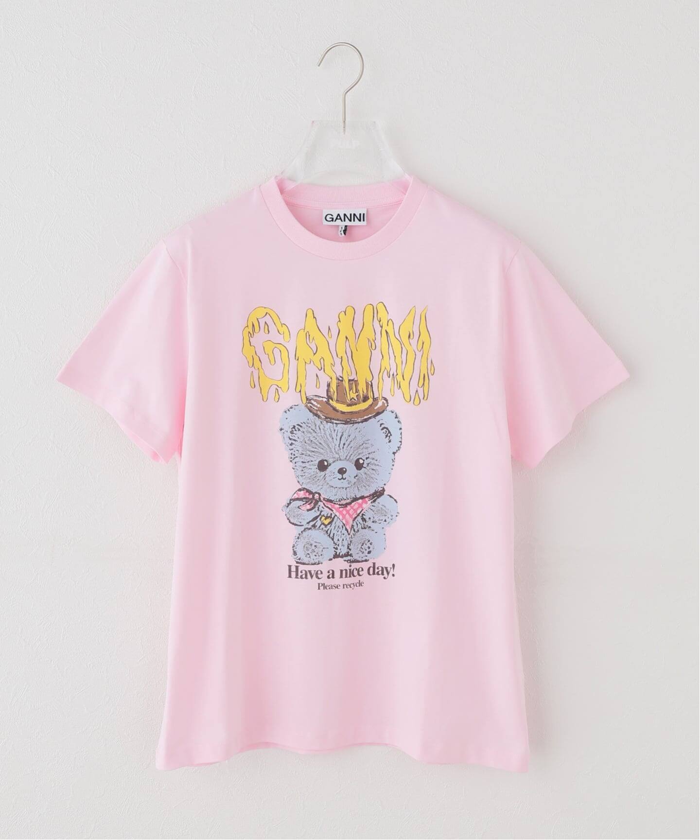 GANNI / ガニー Basic cotton Jersey T-shirt Cowboy（Tシャツ
