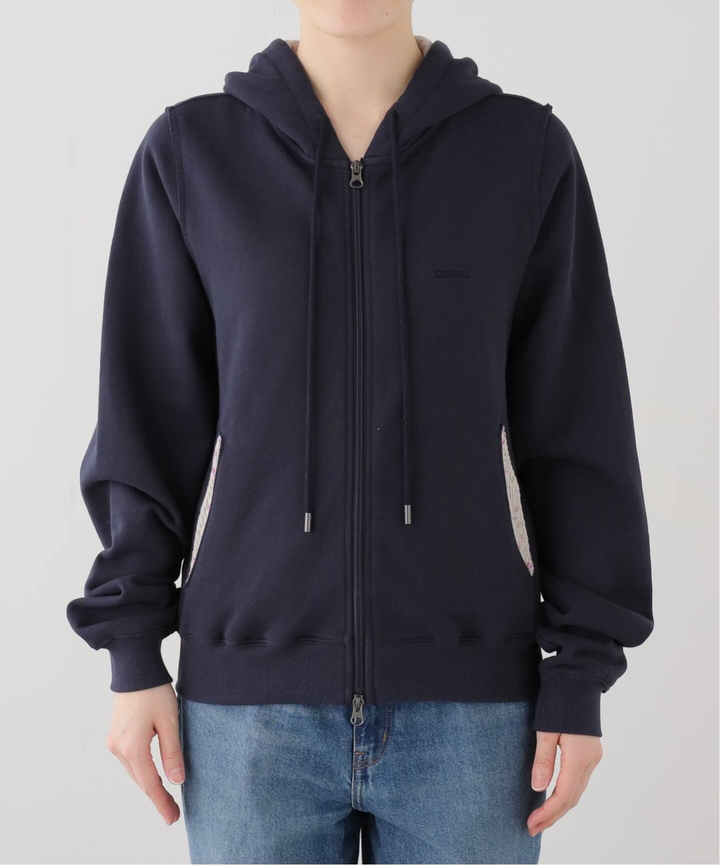 COYSEIO FLOWER POINT ZIP-UP HOODIE パーカー FLOWER POINT ZIP-UP HOODIE MELANGE GREY - coyseio
