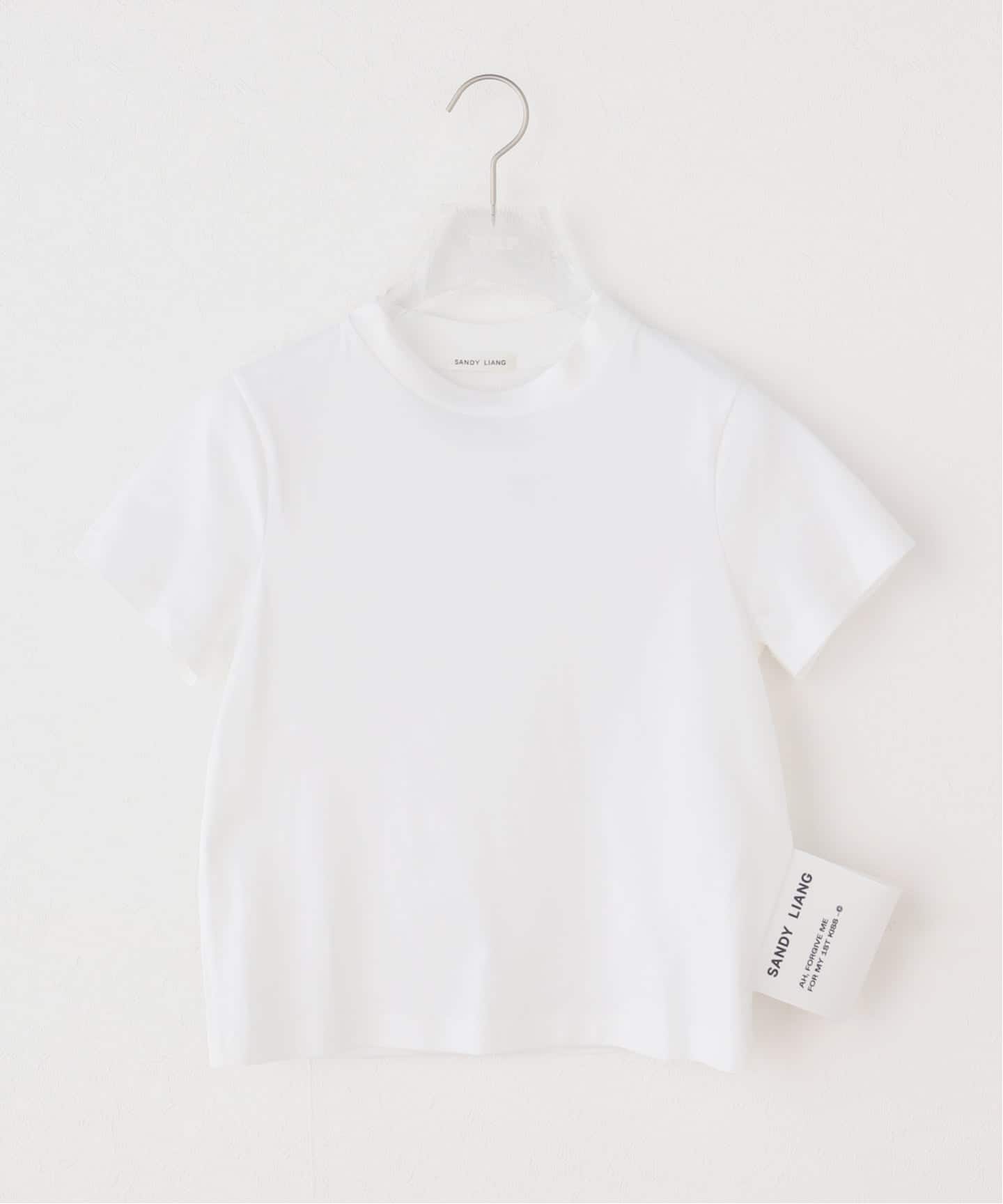 SANDY LIANG スカラップTシャツ ホワイト SANDY LIANG / サンディ・リアング BABY TEE（Tシャツ／カットソー