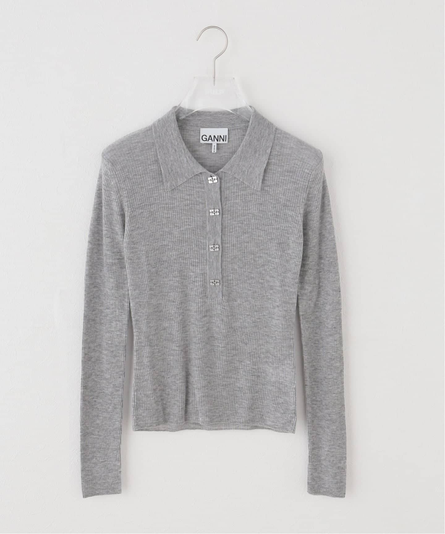 GANNI / ガニー Sheer Wool Ribbed Tops（Tシャツ／カットソー）｜PULP