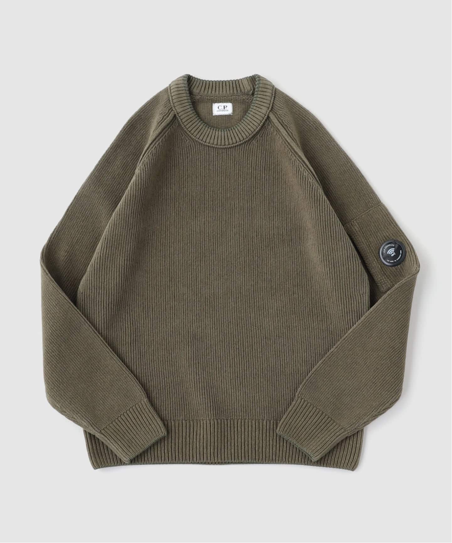 C.P.Company / シーピーカンパニー CHENILLE COTTON CREWNECK LENS SW