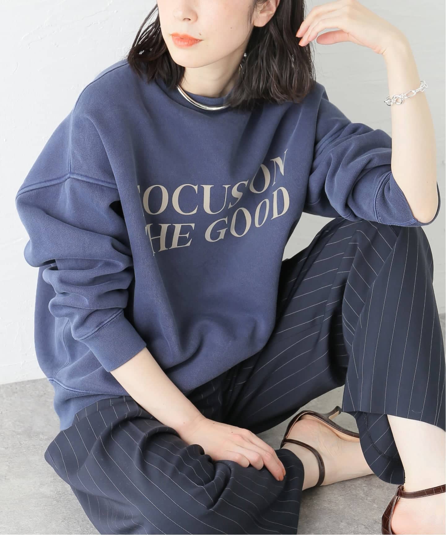 JOURNAL STANDARD - JOURNAL STANDARD バックフロッキーロゴ7分袖スウェット FOCUS ON)フロッキーロゴスウェット（Tシャツ／カットソー）｜JOURNAL