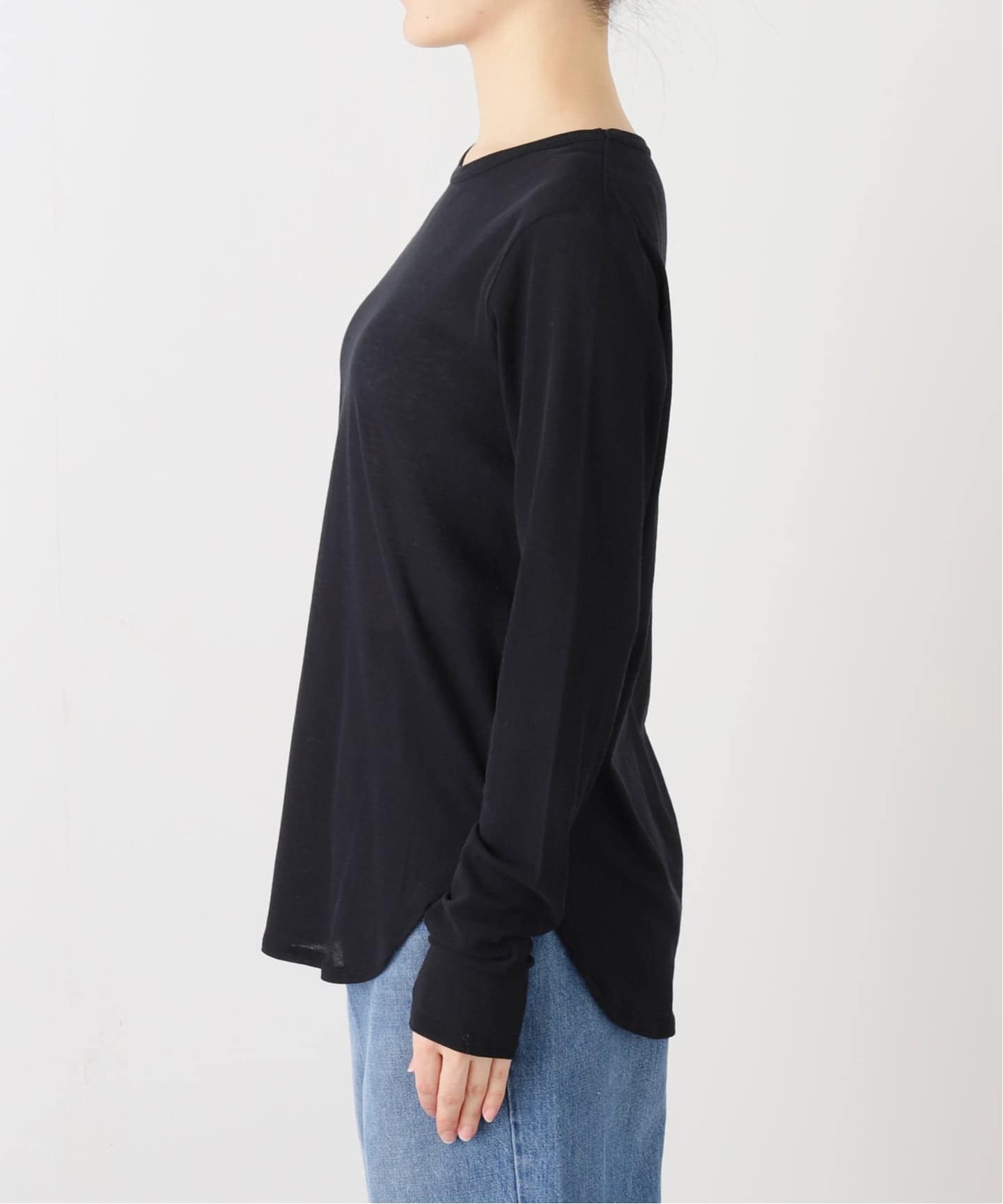 80/-シアーフライス ロングスリーブTシャツ（Tシャツ／カットソー