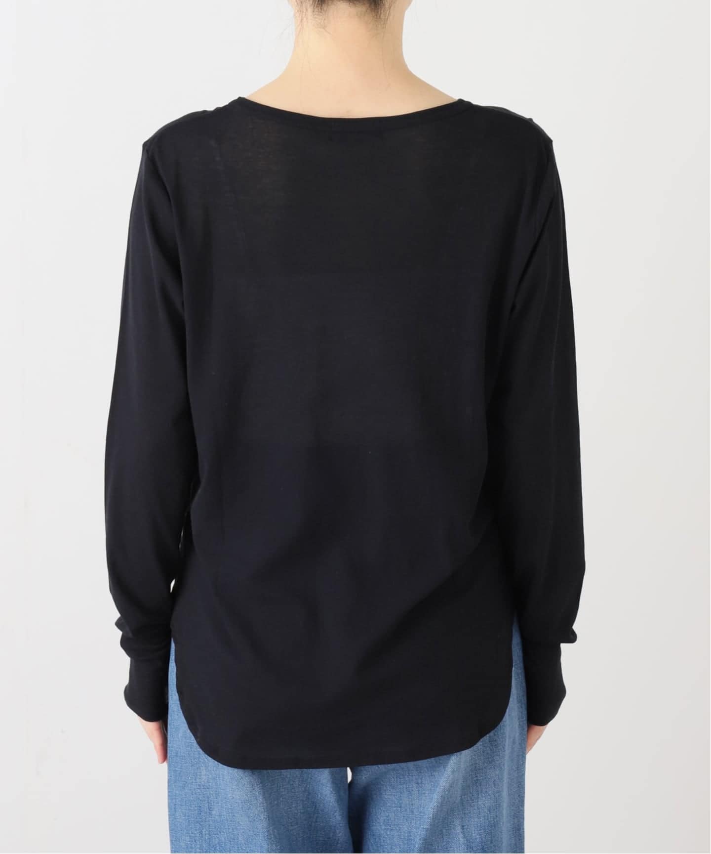 80/-シアーフライス ロングスリーブTシャツ（Tシャツ／カットソー
