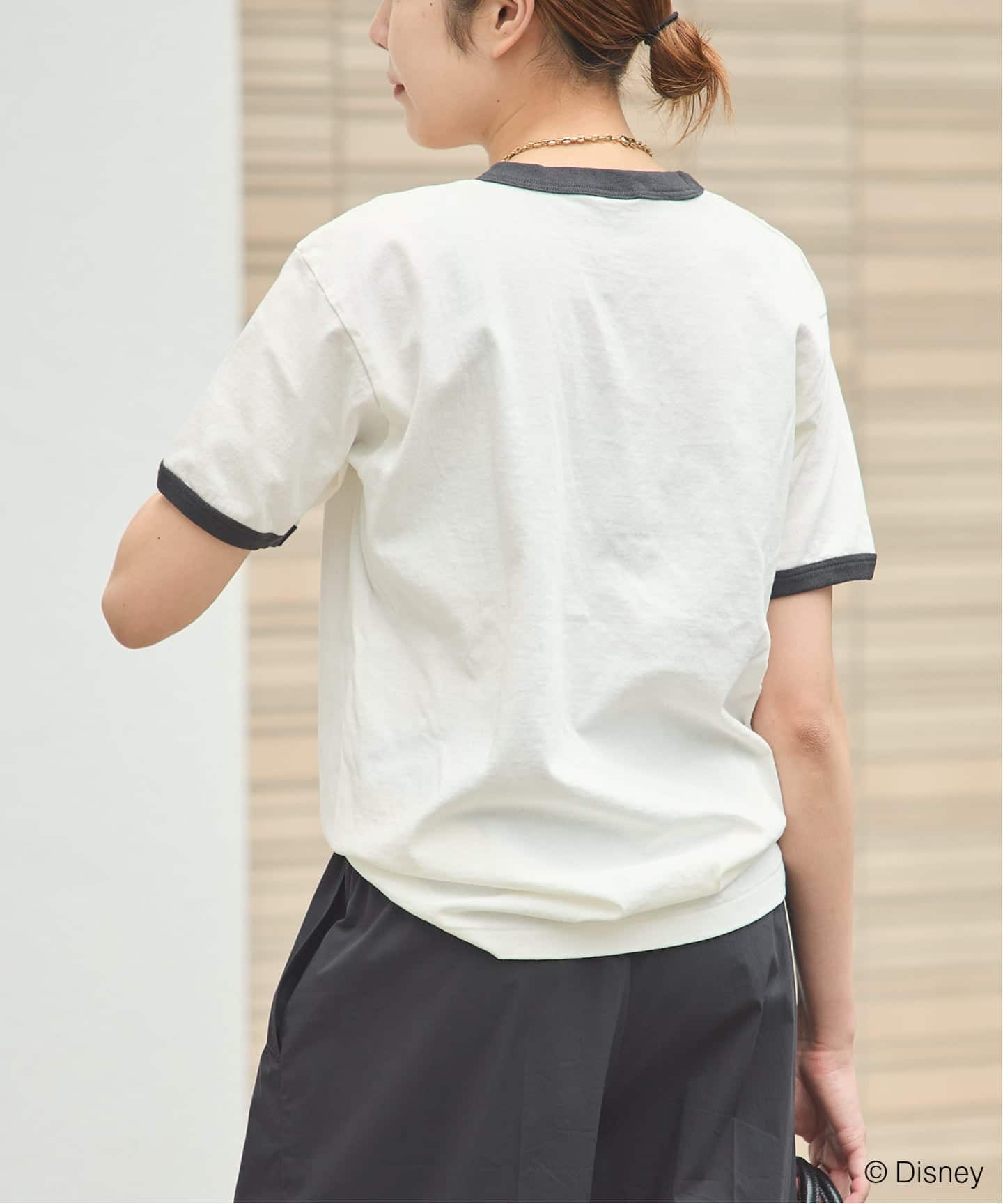 ジャーナルスタンダード レサージュ　MICKEY ピグメントTシャツ　ホワイト MICKEY】ピグメントTシャツ（Tシャツ／カットソー）｜JOURNAL STANDARD