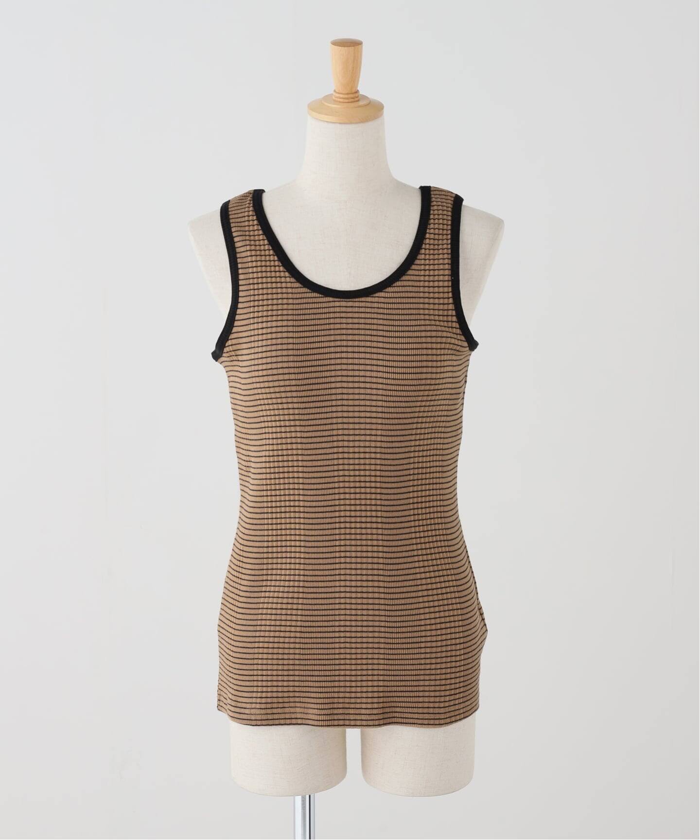 カップ付きボーダータンクトップ（カップ付きインナー）｜JOURNAL 