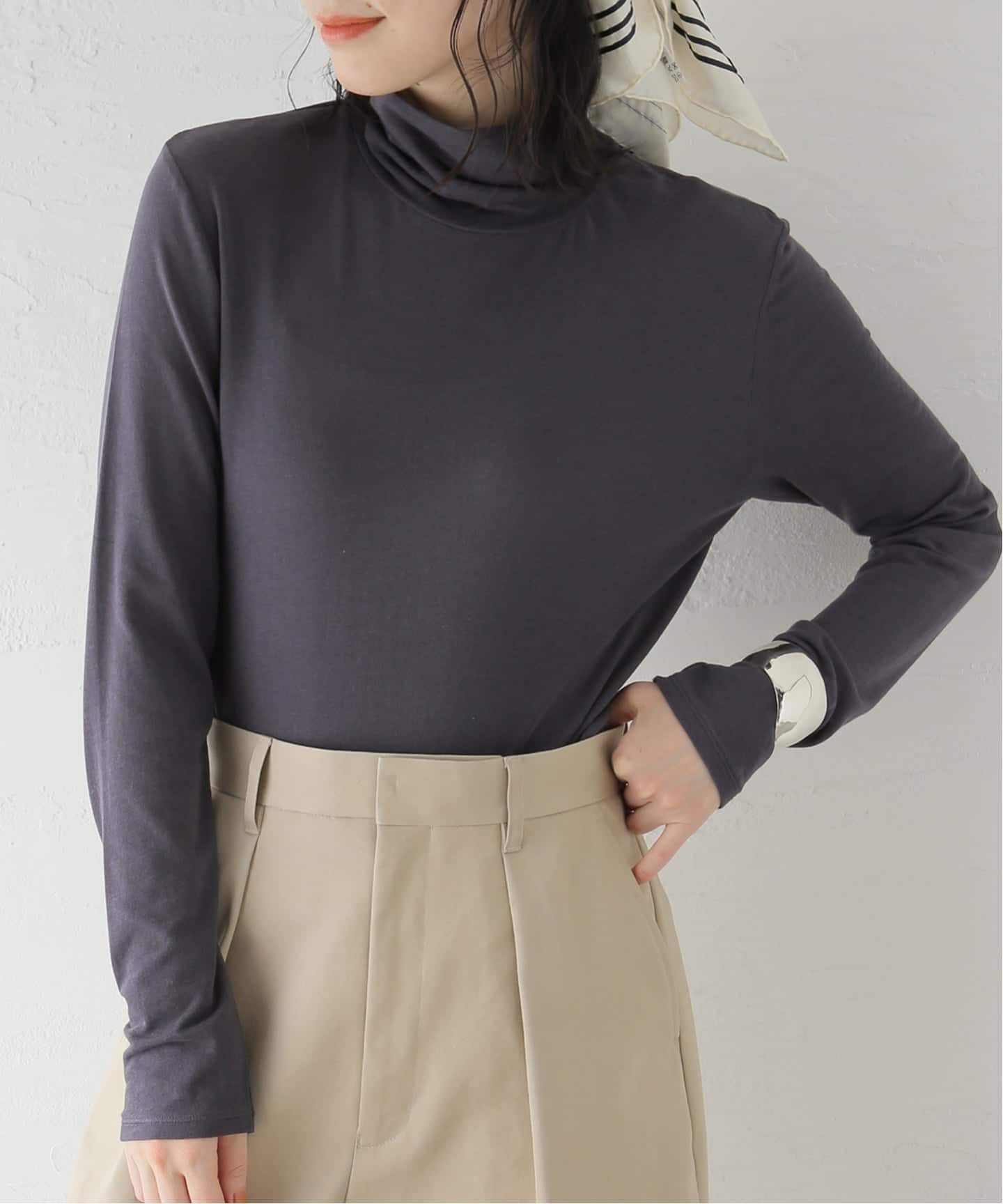 JOURNAL STANDARD L'ESSAGE  ハイネックプルオーバー WASHABLEWOOL デザインハイネックプルオーバー（ニット／セーター