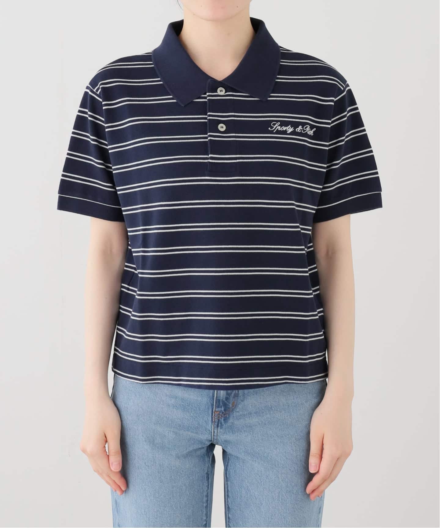 SPORTY&RICH/スポーティアンドリッチ Signature Logo Polo ポロシャツ