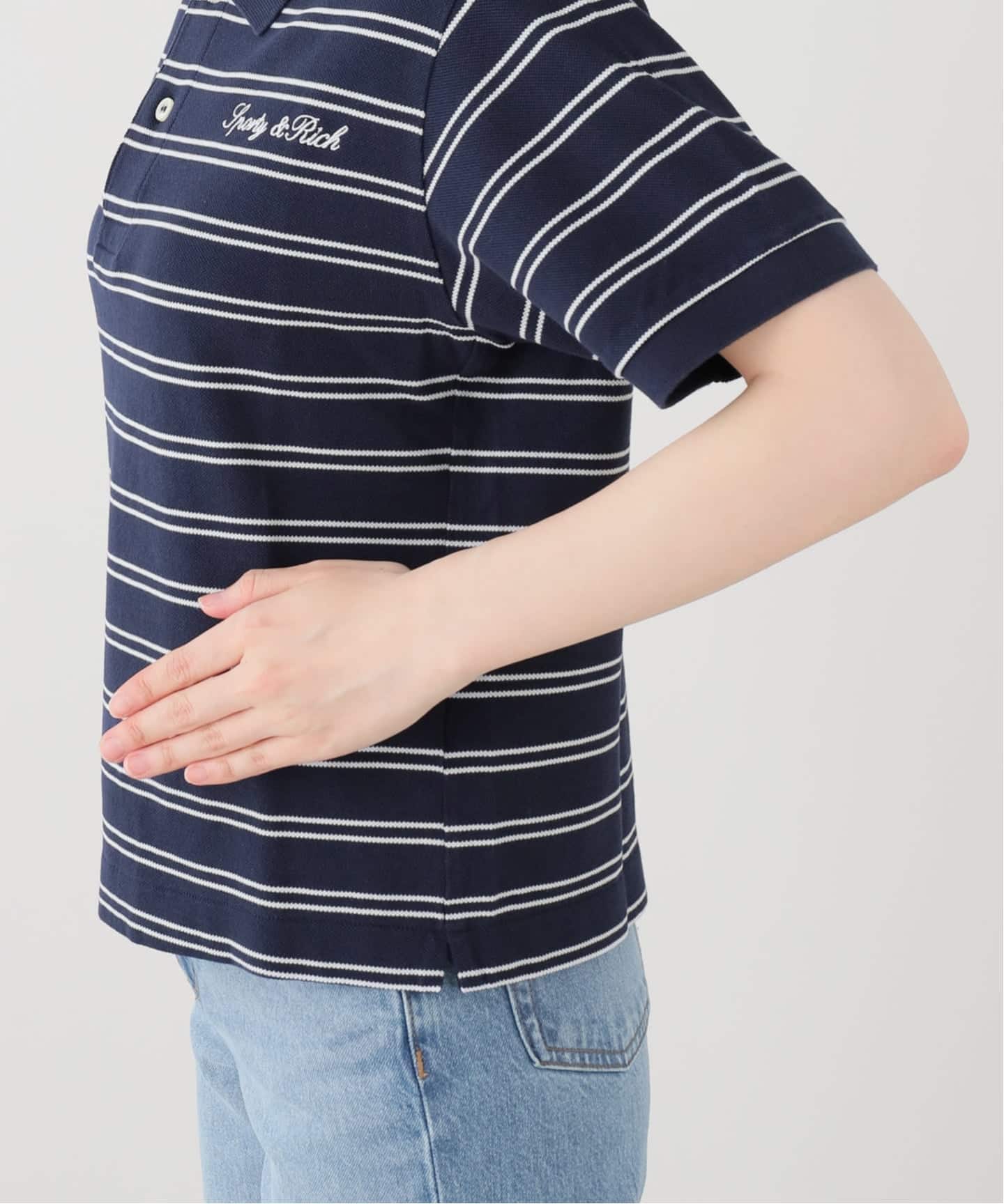 SPORTY&RICH/スポーティアンドリッチ Signature Logo Polo ポロシャツ