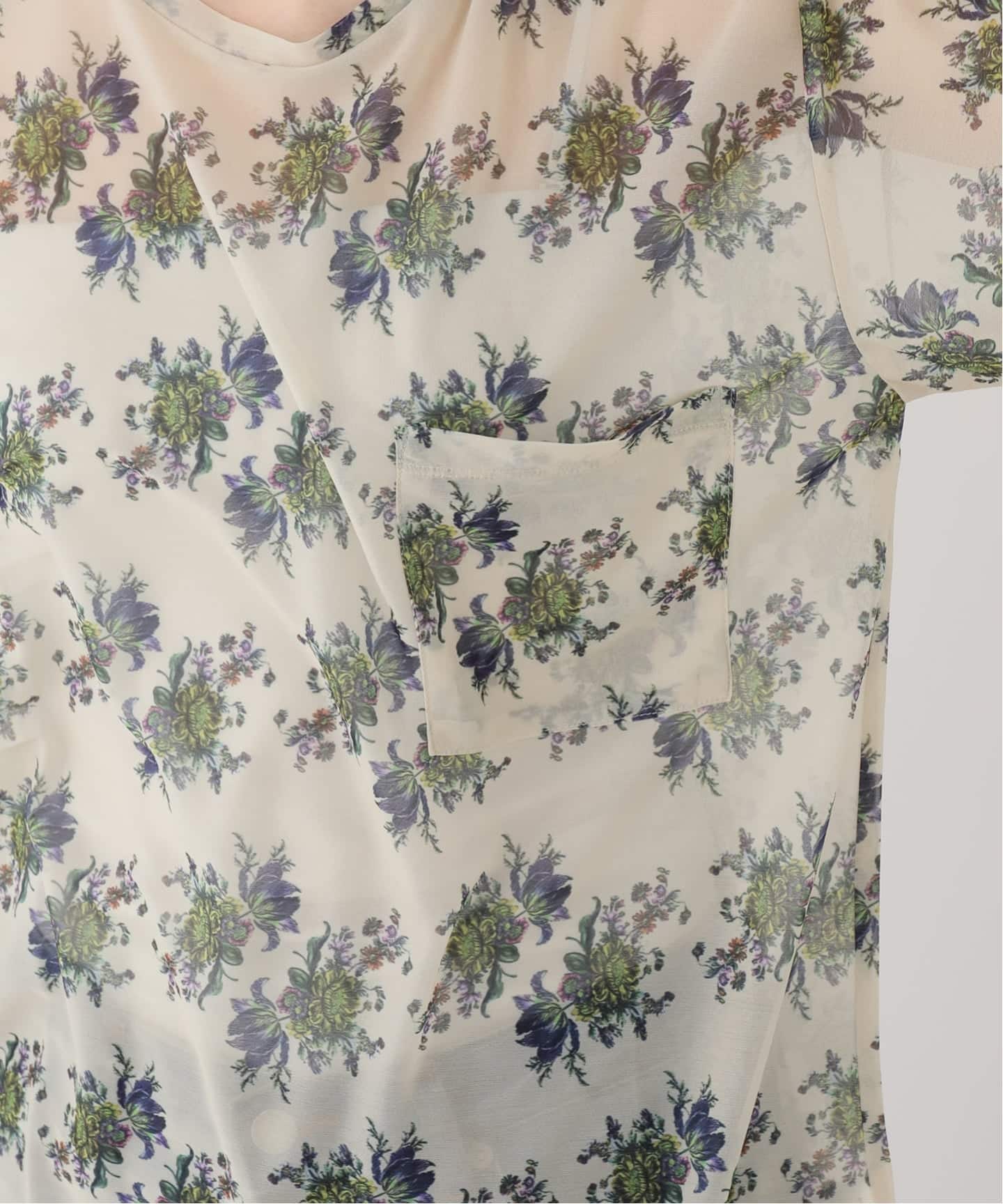 FUMIE TANAKA/フミエタナカ】sheer print longT シアープリント ロング
