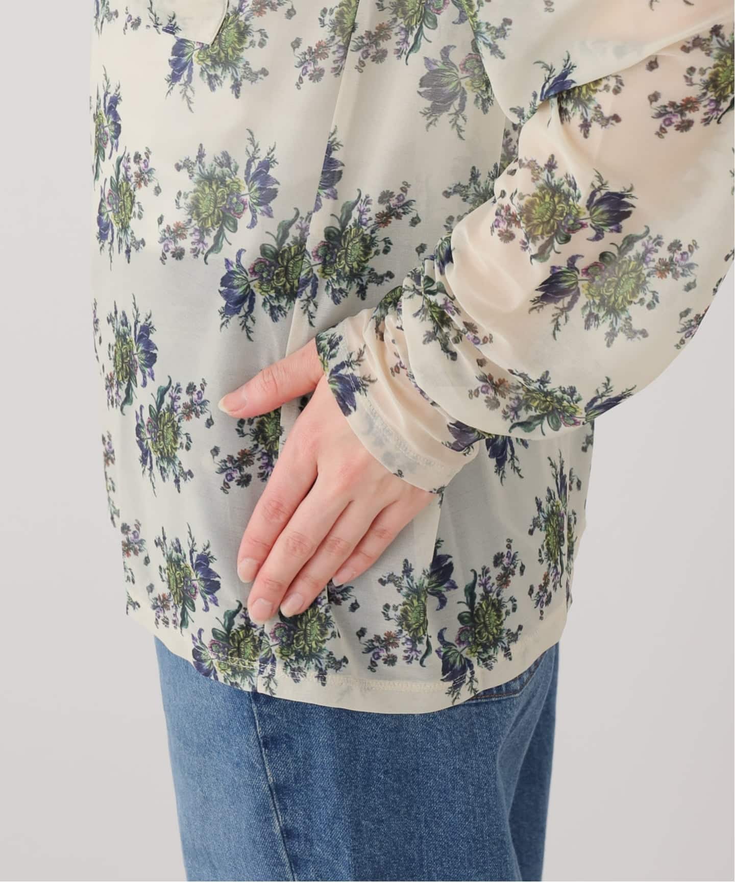 FUMIE TANAKA/フミエタナカ】sheer print longT シアープリント ロング