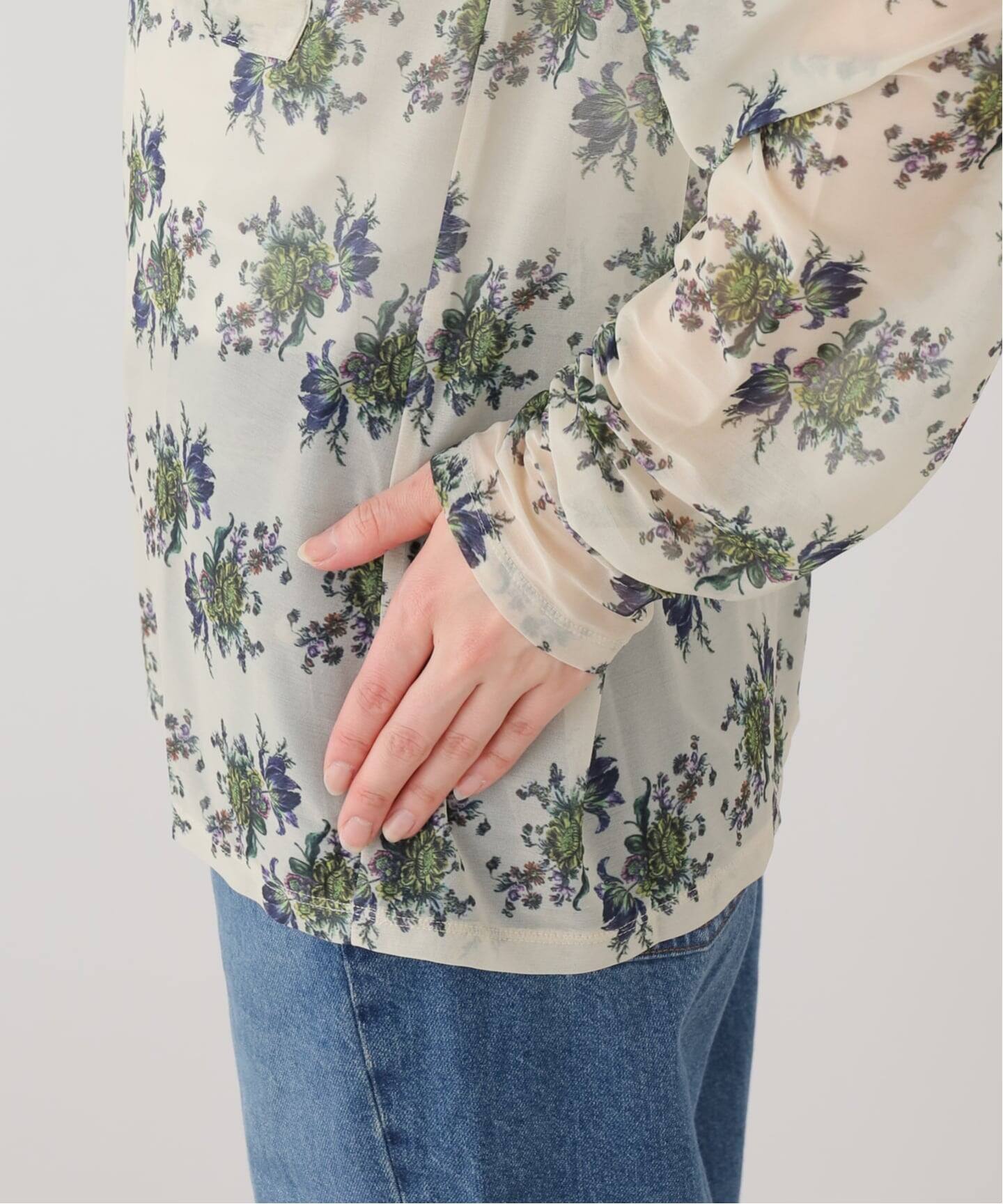 FUMIE TANAKA/フミエタナカ】sheer print longT シアープリント ロング 