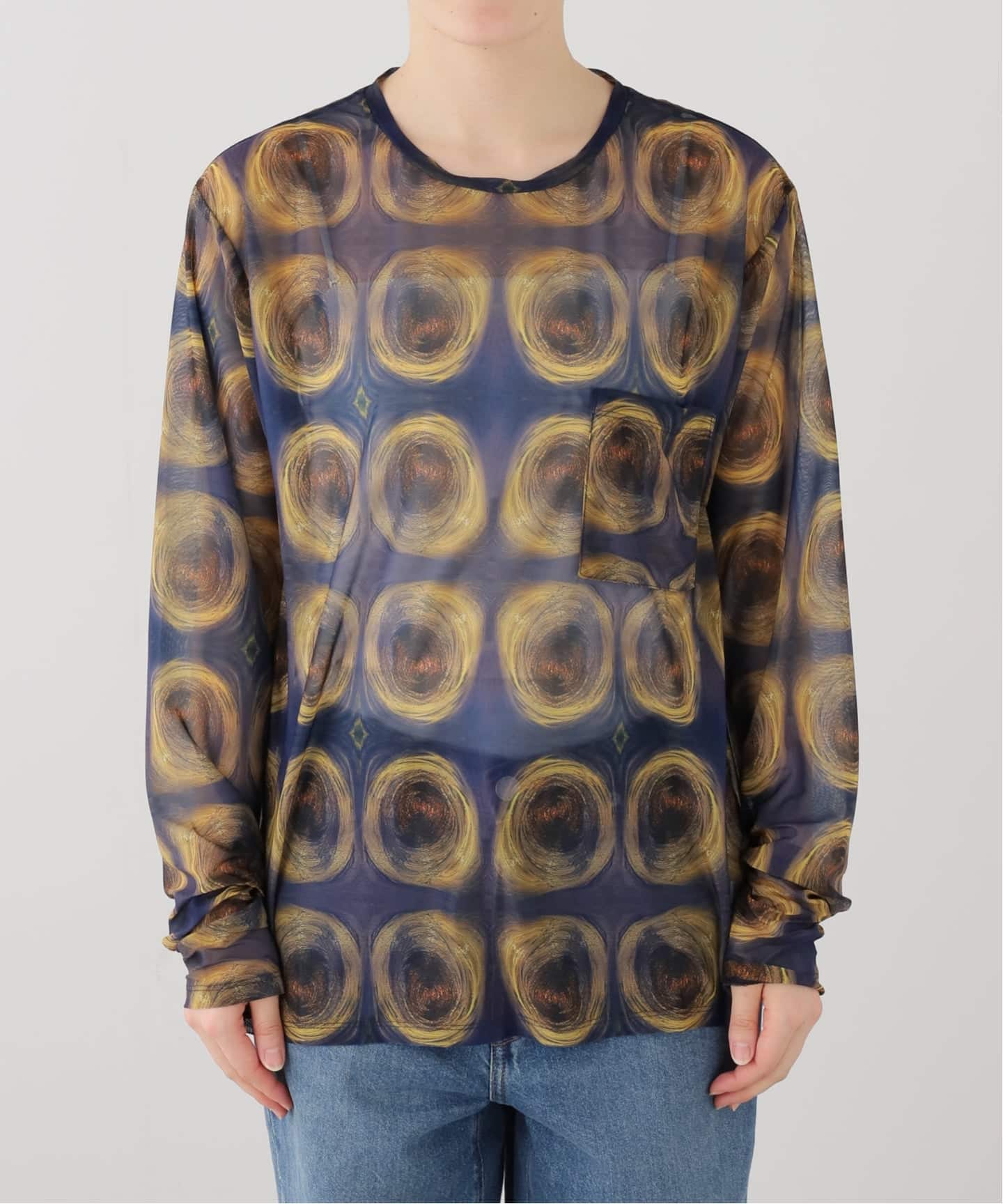 FUMIE TANAKA/フミエタナカ】sheer print longT シアープリント ロング FUMIE TANAKA/フミエタナカ】sheer print longT シアープリント ロング