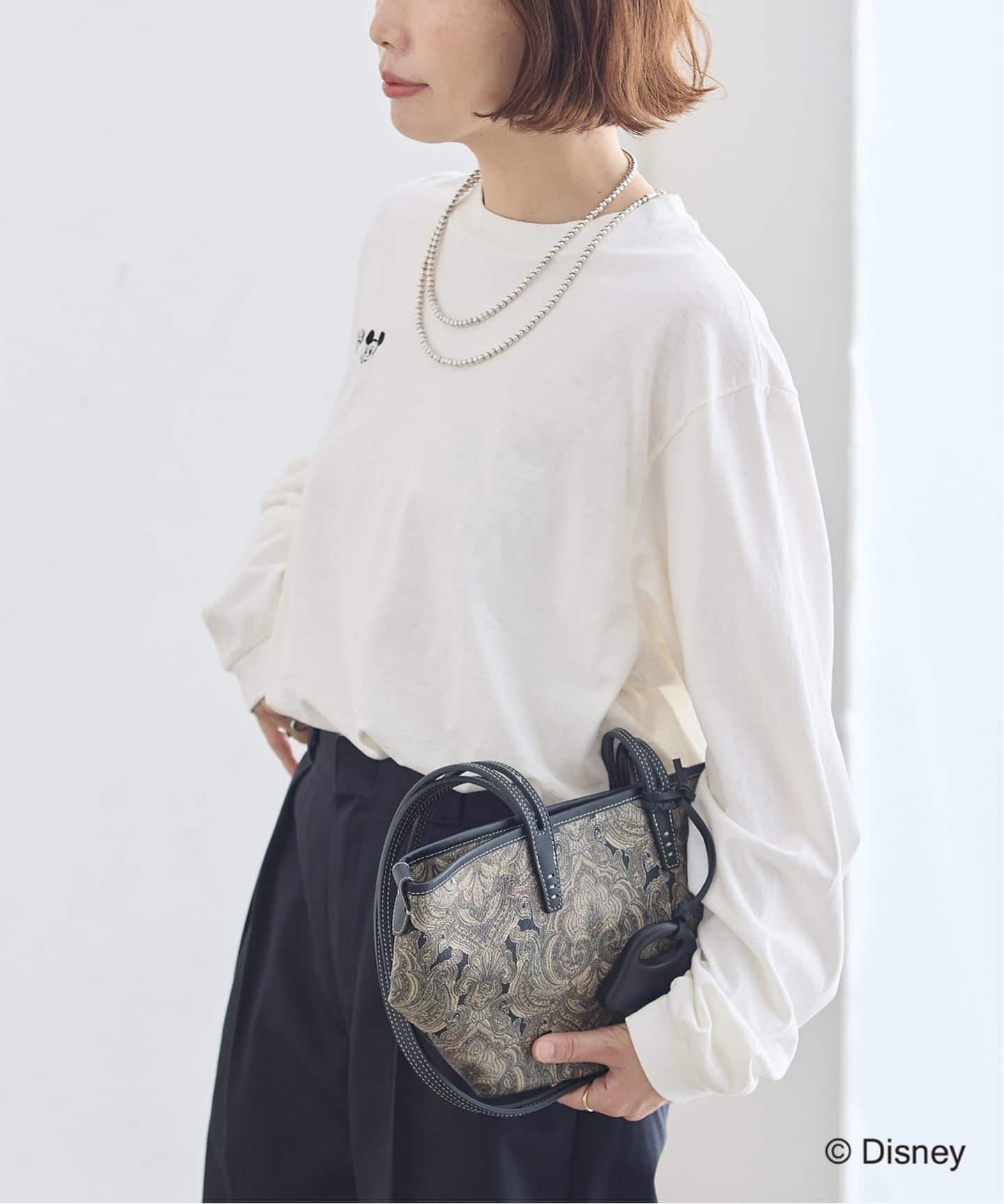 予約》JANE SMITH/ジェーンスミス / MICKEY&MINNIE FACE L/S Tシャツ