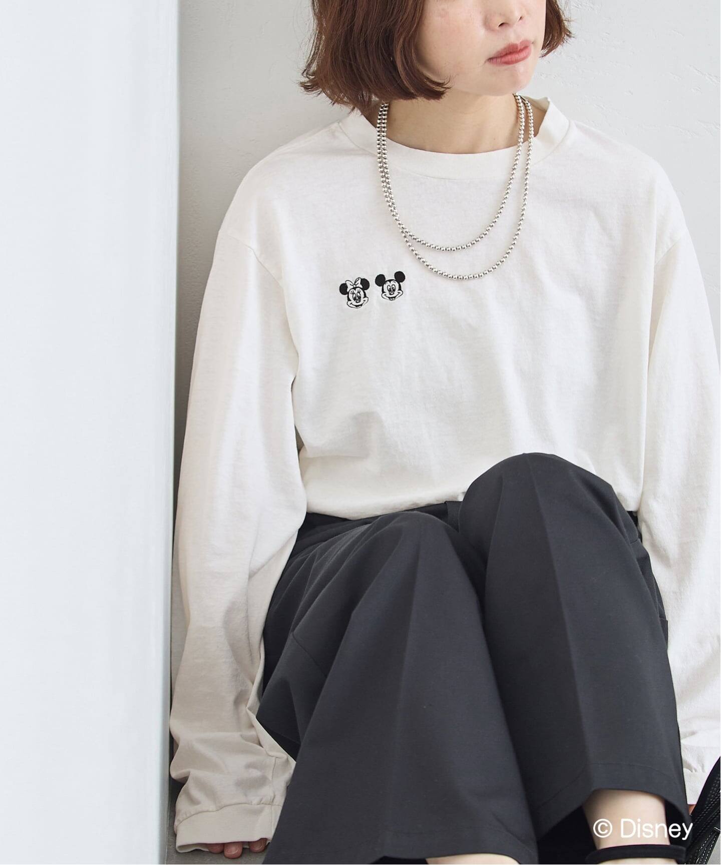 予約》JANE SMITH/ジェーンスミス / MICKEY&MINNIE FACE L/S Tシャツ