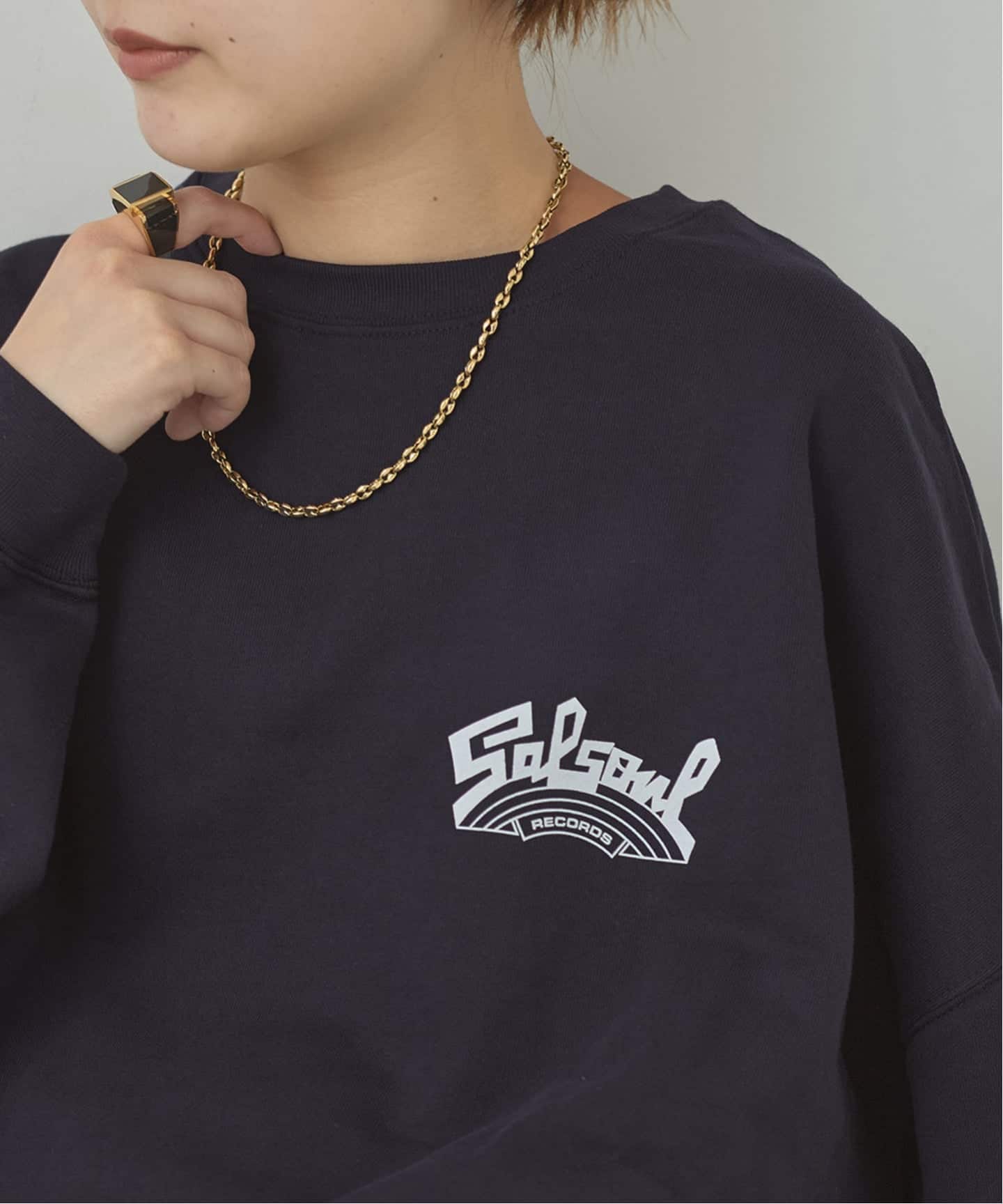 ISNESS MUSIC/イズネス ミュージック】SALSOUL CREW NECK スウェット