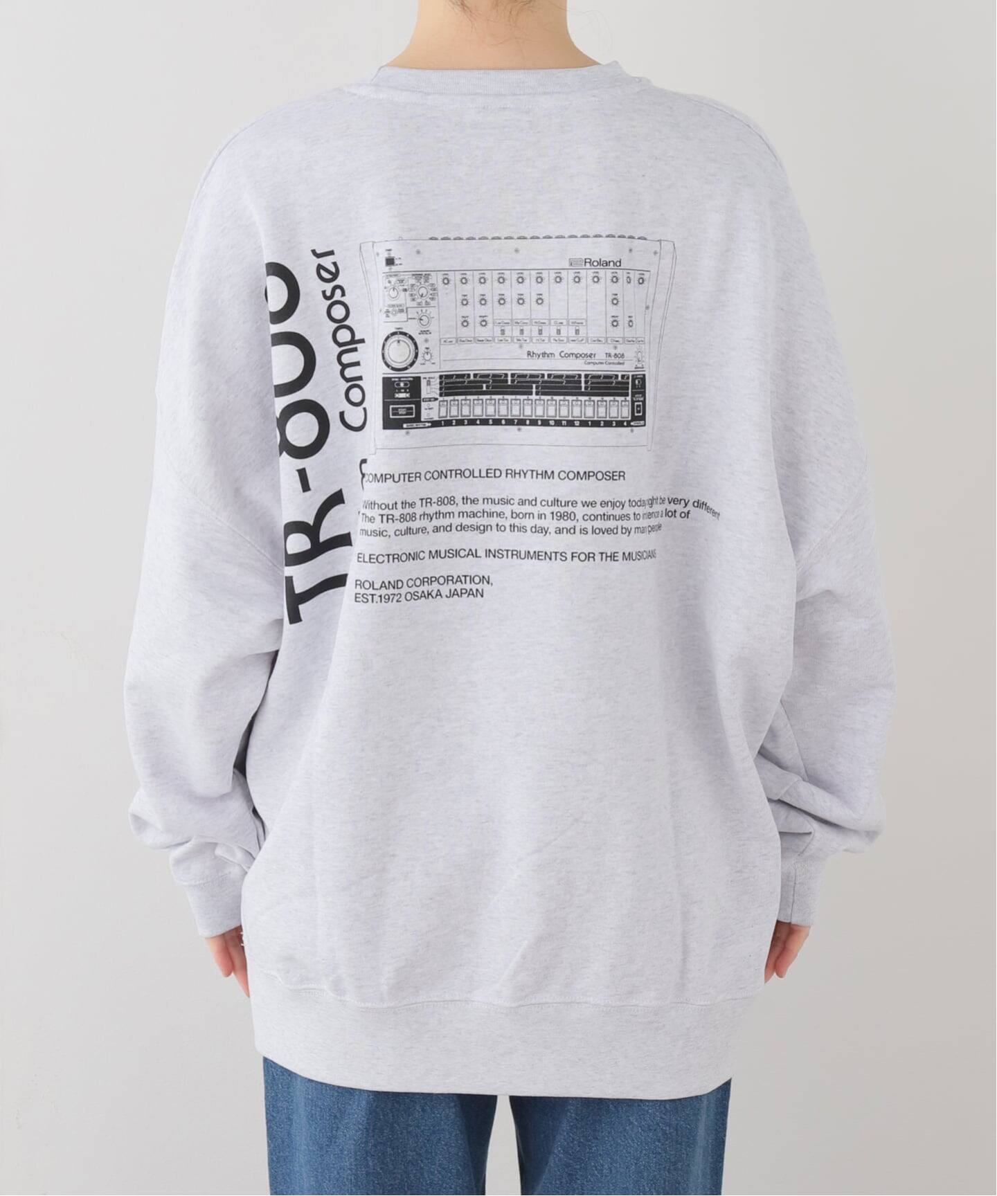 ISNESS MUSIC/イズネス ミュージック】TR-808 CREW NECK SWEATSHIRT