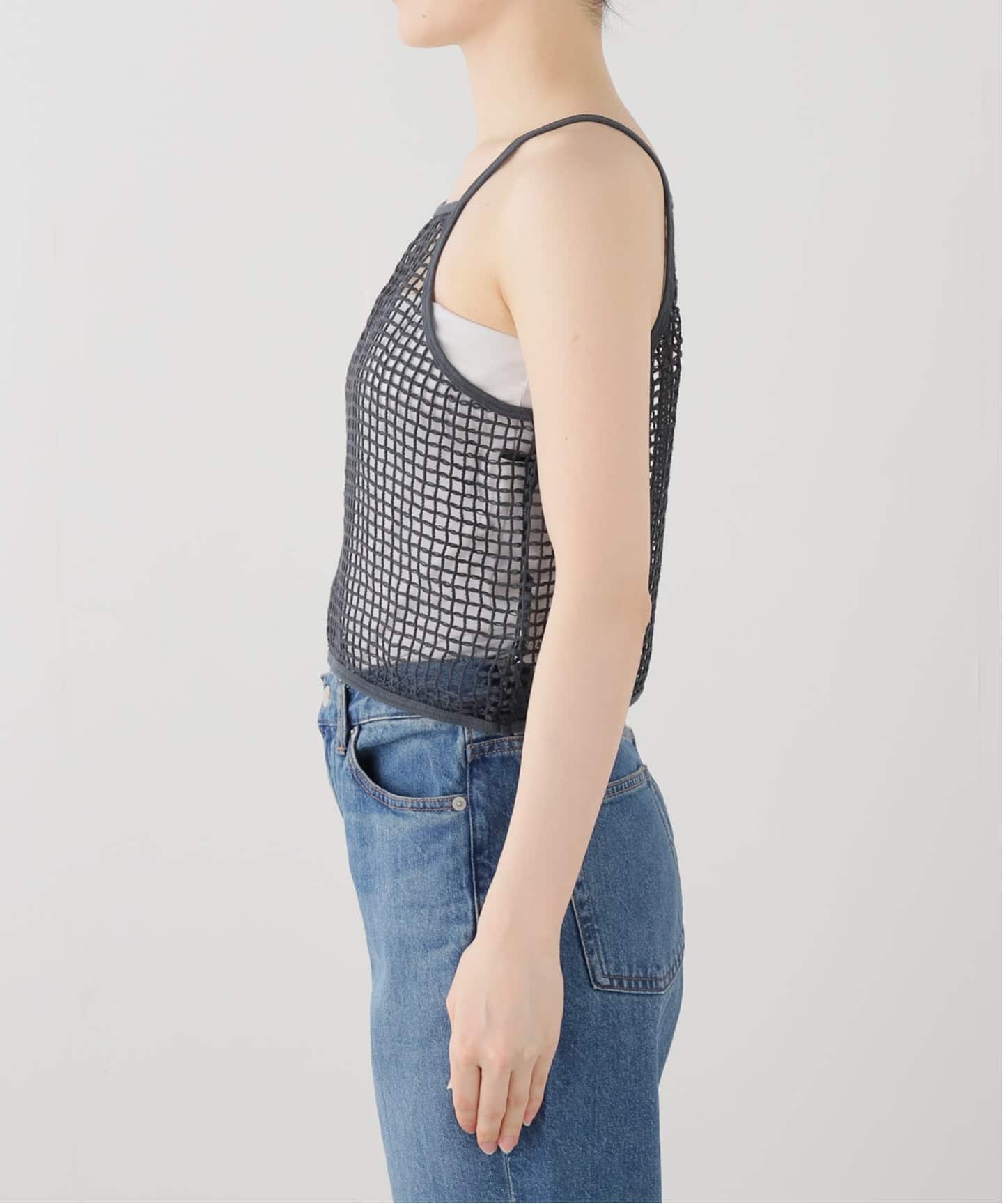 JANE SMITH/ジェーンスミス】SQUARE MESH CAMISOLE：キャミソール
