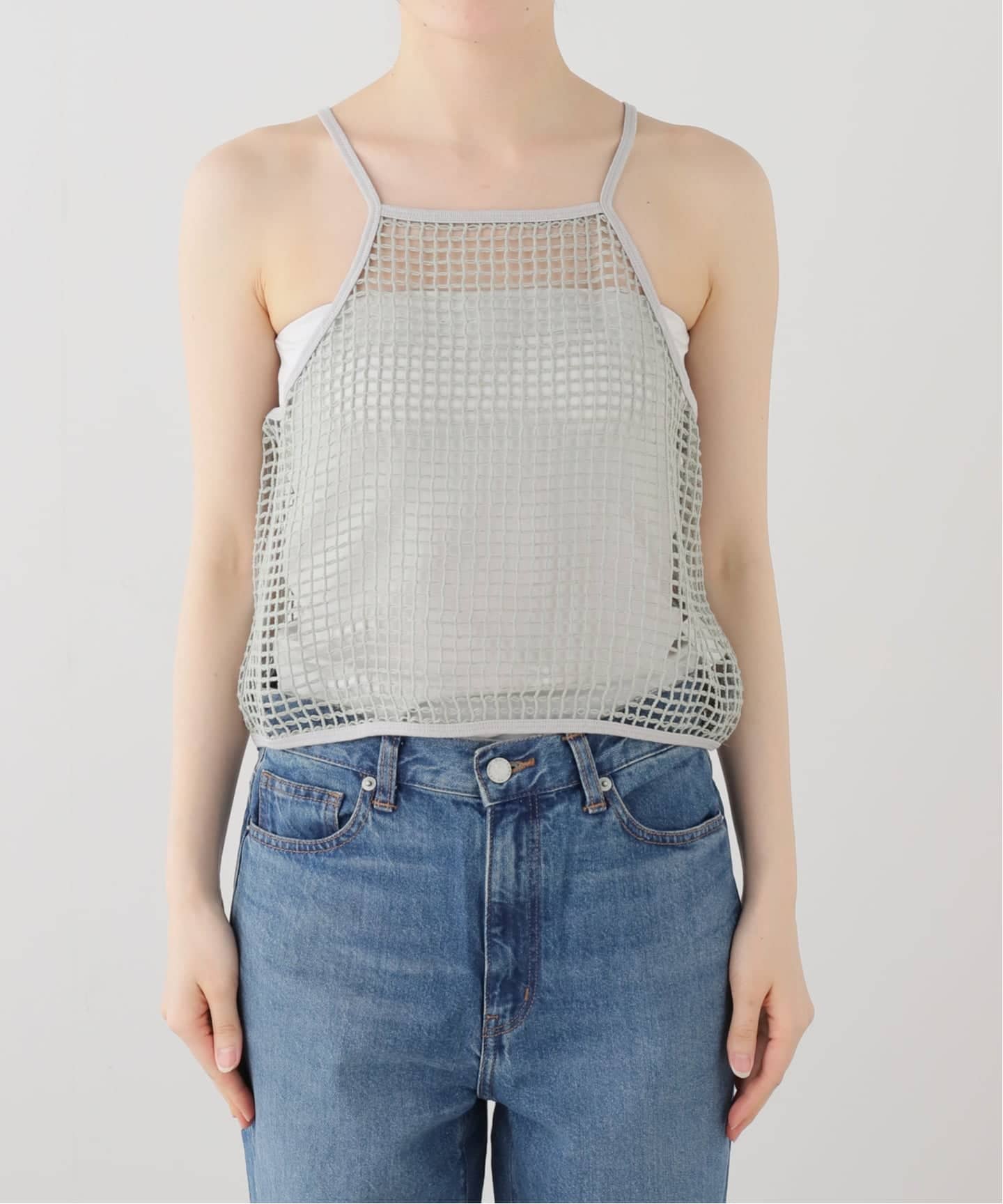 値下げ！美品！！ジェーンスミス　別注シアーキャミソール JANE SMITH / ジェーンスミス 別注 COTTON NYLON キャミソール（カップ