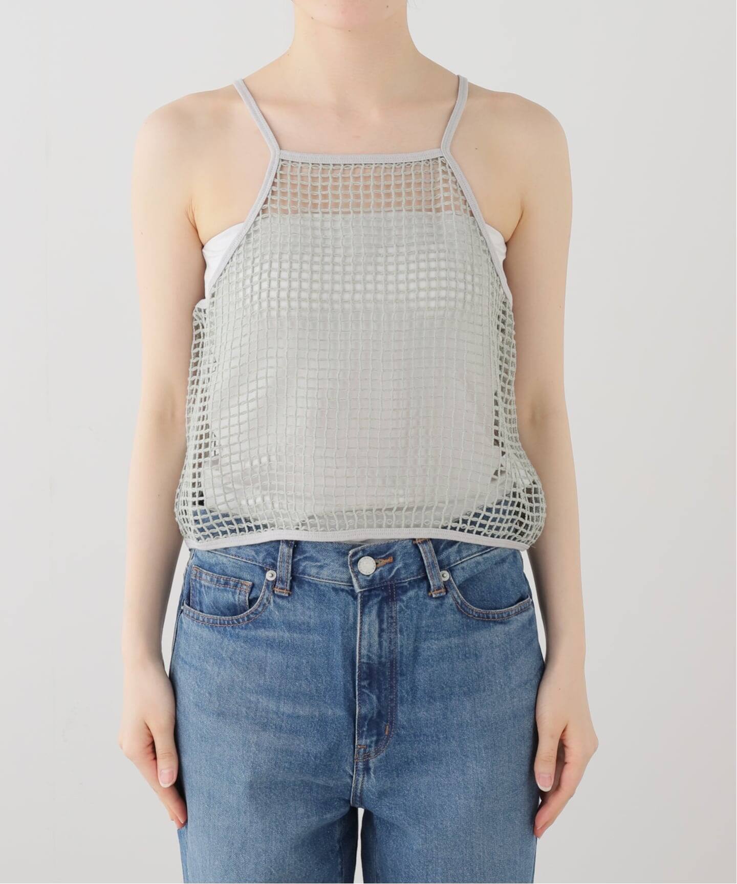 JANE SMITH/ジェーンスミス】SQUARE MESH CAMISOLE：キャミソール 