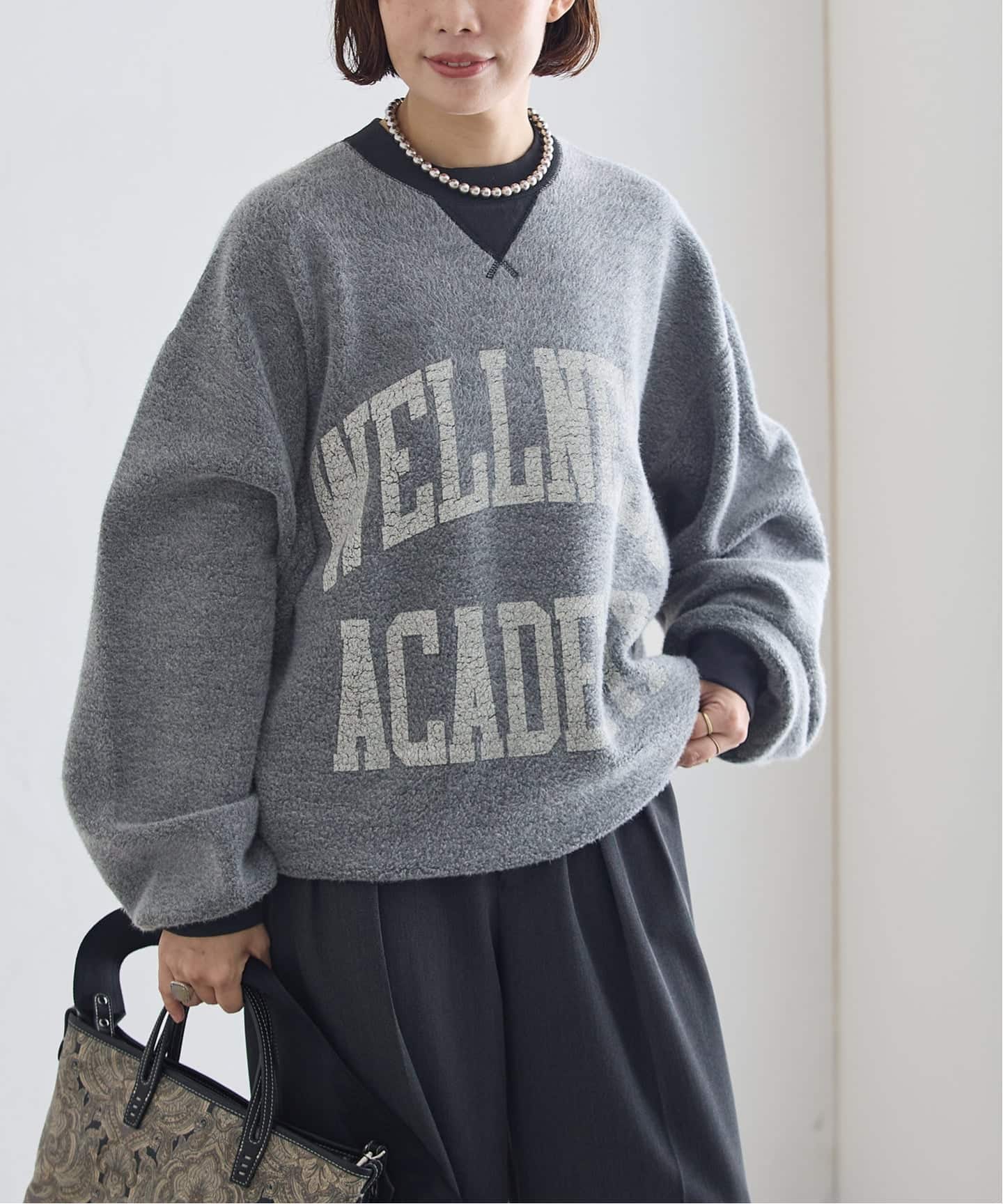 INSCRIRE/アンスクリア Loose Fit Reversible Sweat スウェット（T