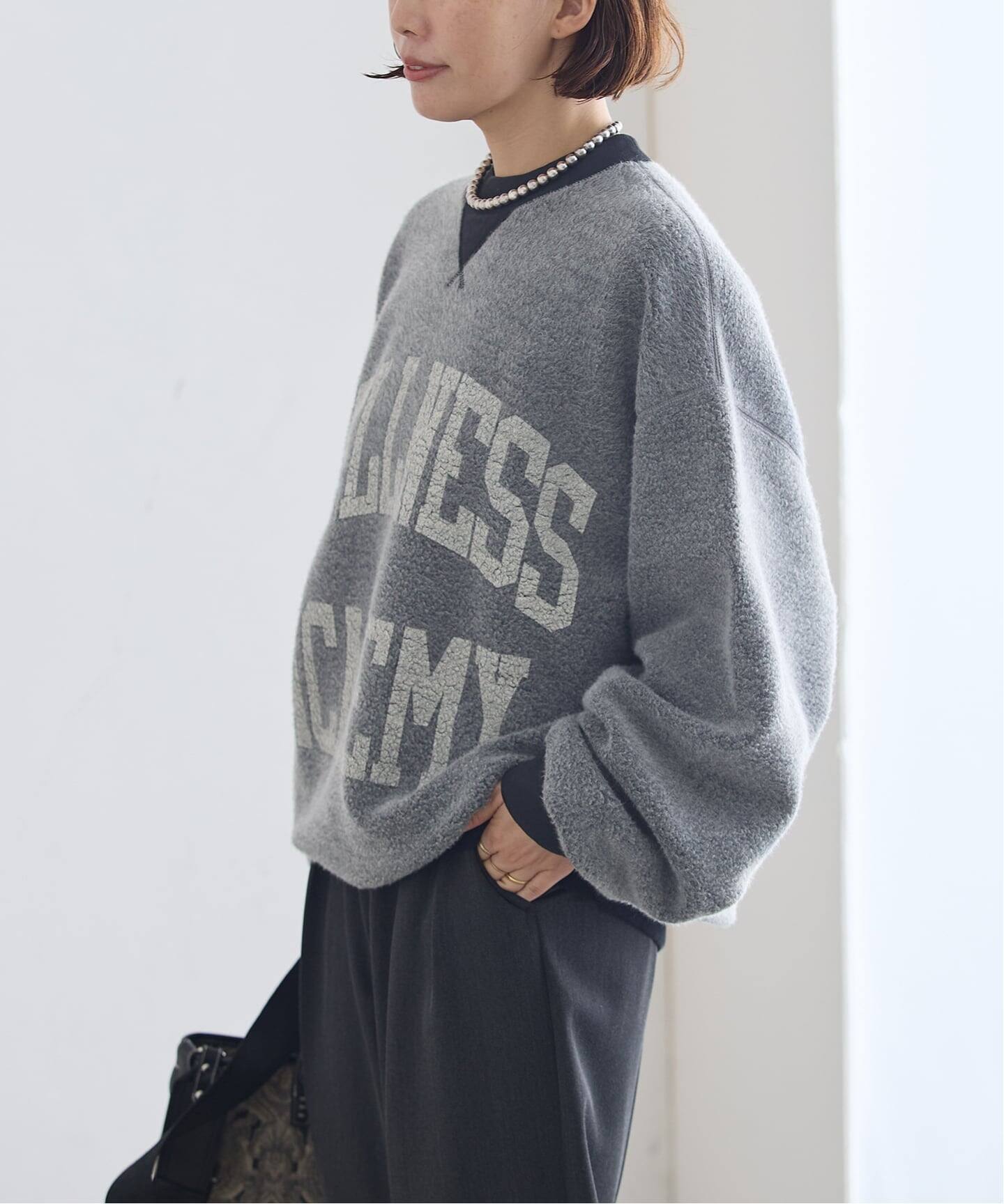 INSCRIRE/アンスクリア Loose Fit Reversible Sweat スウェット（T 