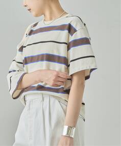 TanC TOKYO/タンクトウキョウ PIQUE BORDER ASYM Tシャツ（Tシャツ 