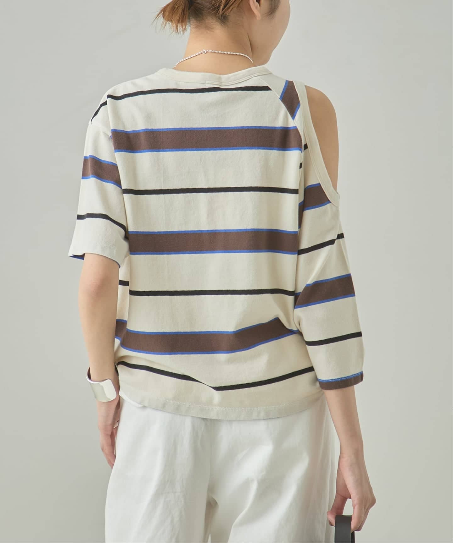 TanC TOKYO/タンクトウキョウ PIQUE BORDER ASYM Tシャツ（Tシャツ