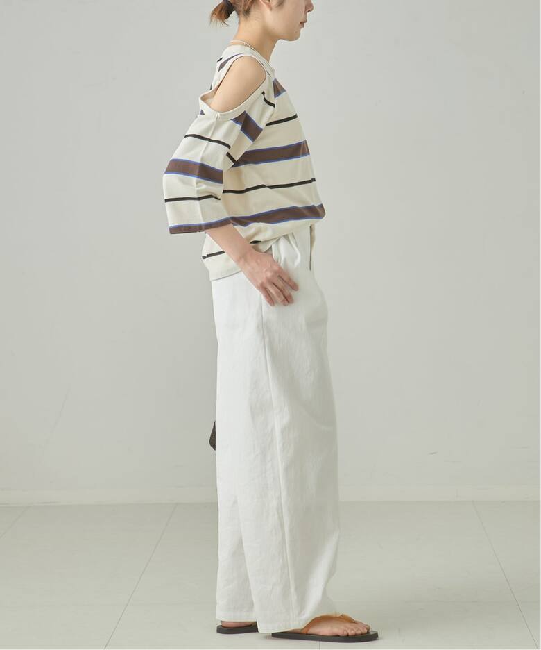 TanC TOKYO/タンクトウキョウ PIQUE BORDER ASYM Tシャツ（Tシャツ 