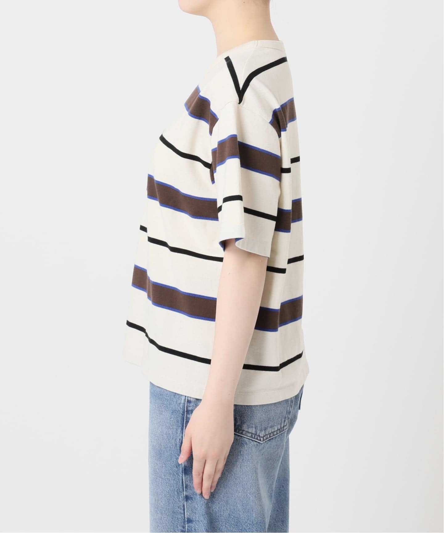 TanC TOKYO/タンクトウキョウ PIQUE BORDER ASYM Tシャツ（Tシャツ
