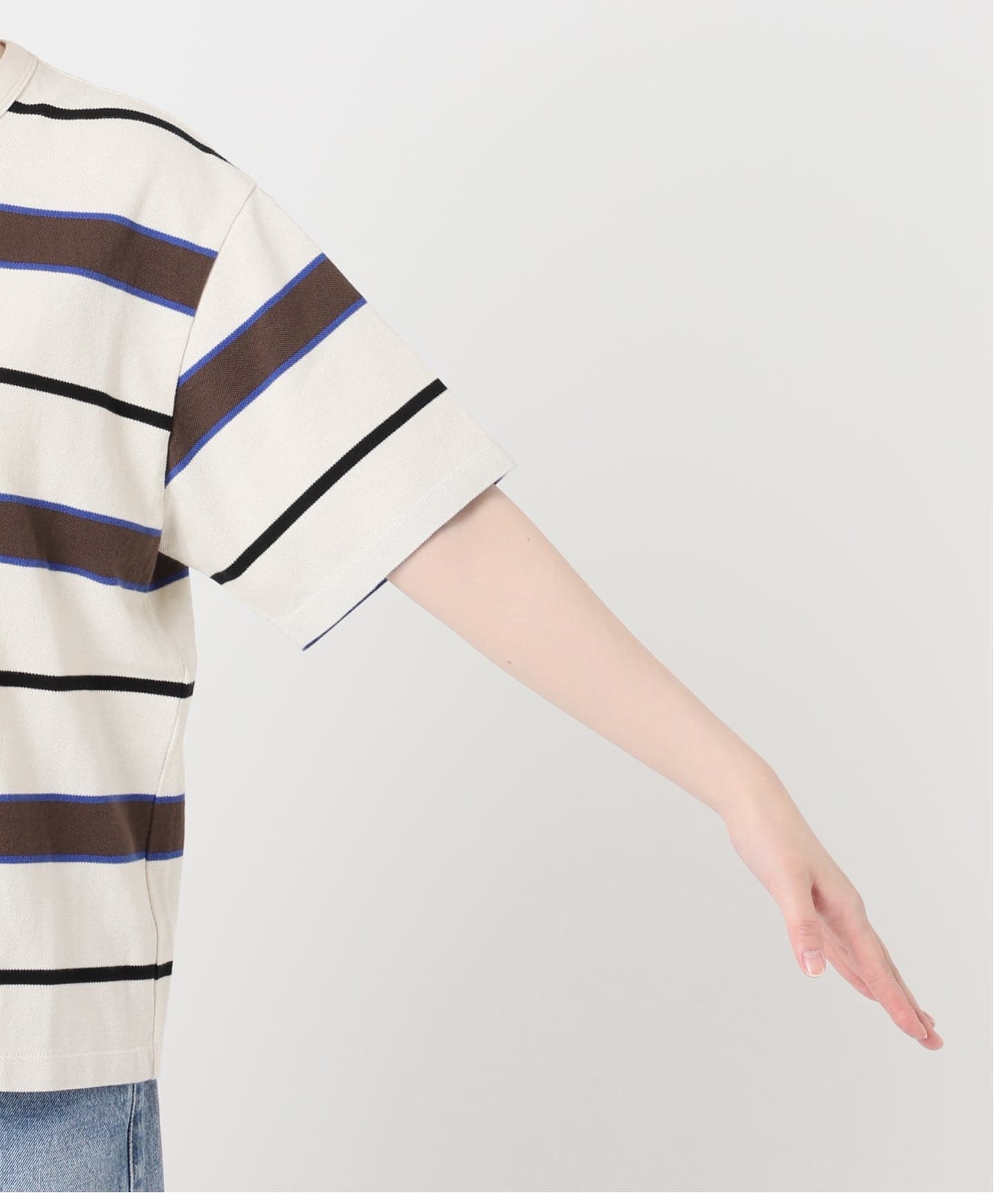 TanC TOKYO/タンクトウキョウ PIQUE BORDER ASYM Tシャツ（Tシャツ