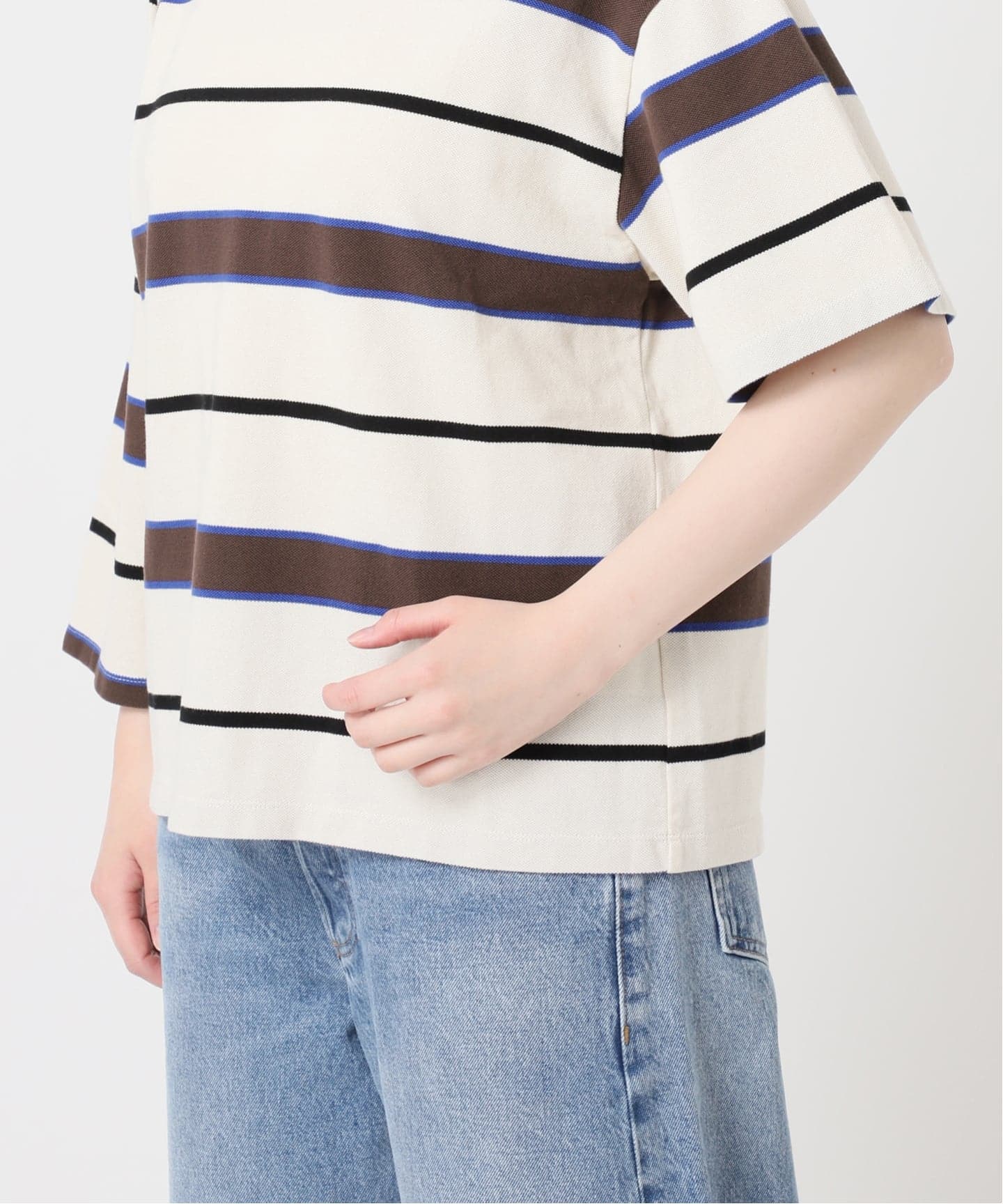 TanC TOKYO/タンクトウキョウ PIQUE BORDER ASYM Tシャツ（Tシャツ