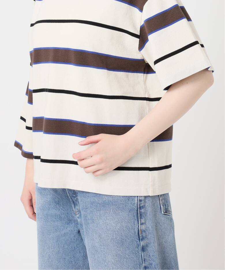 TanC TOKYO/タンクトウキョウ PIQUE BORDER ASYM Tシャツ（Tシャツ 