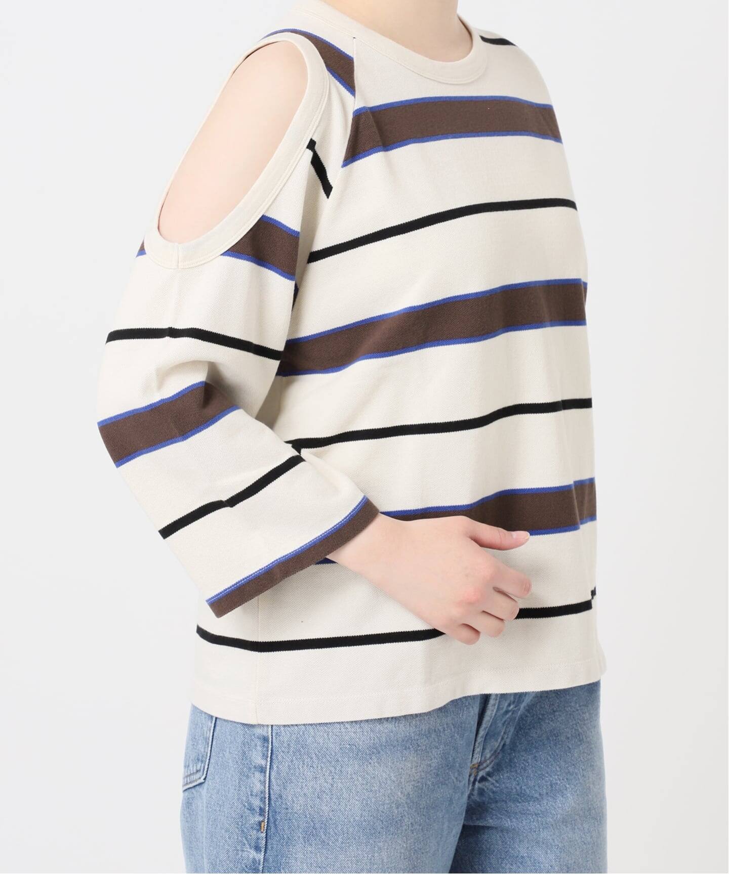 TanC TOKYO/タンクトウキョウ PIQUE BORDER ASYM Tシャツ（Tシャツ