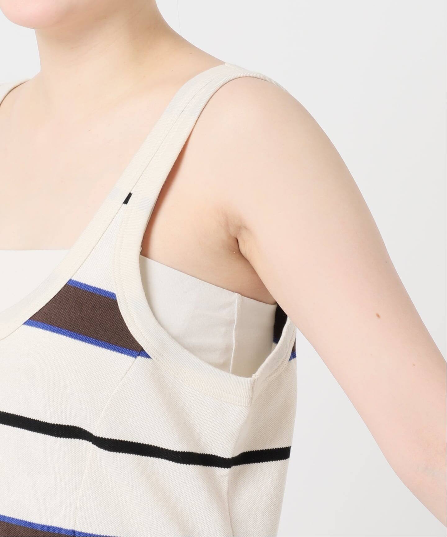 TanC TOKYO/タンクトウキョウ PIQUE BORDER TANK ROMPERS ロンパース