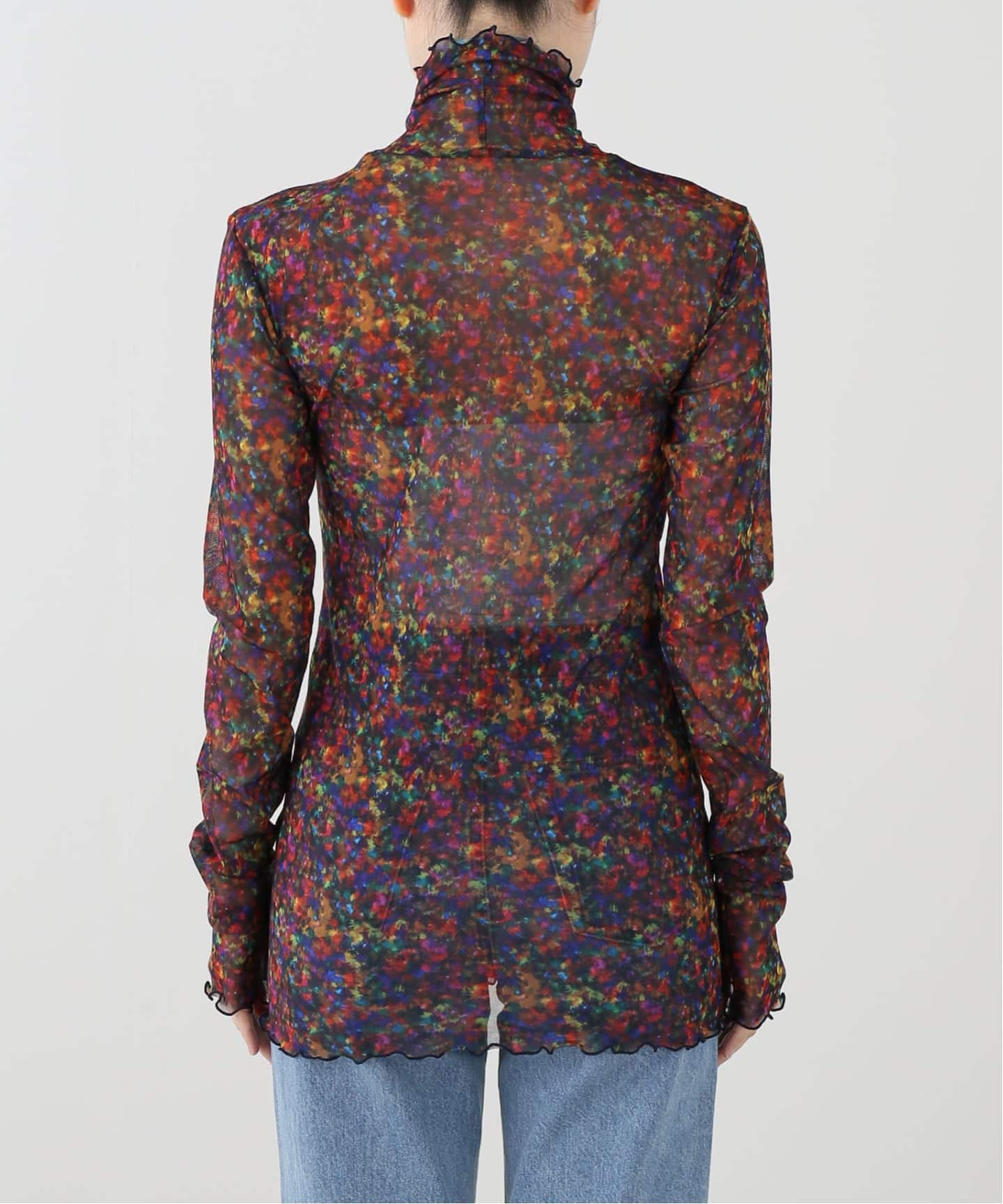 FUMIE TANAKA/フミエタナカ pt mesh high neck カットソー（Tシャツ
