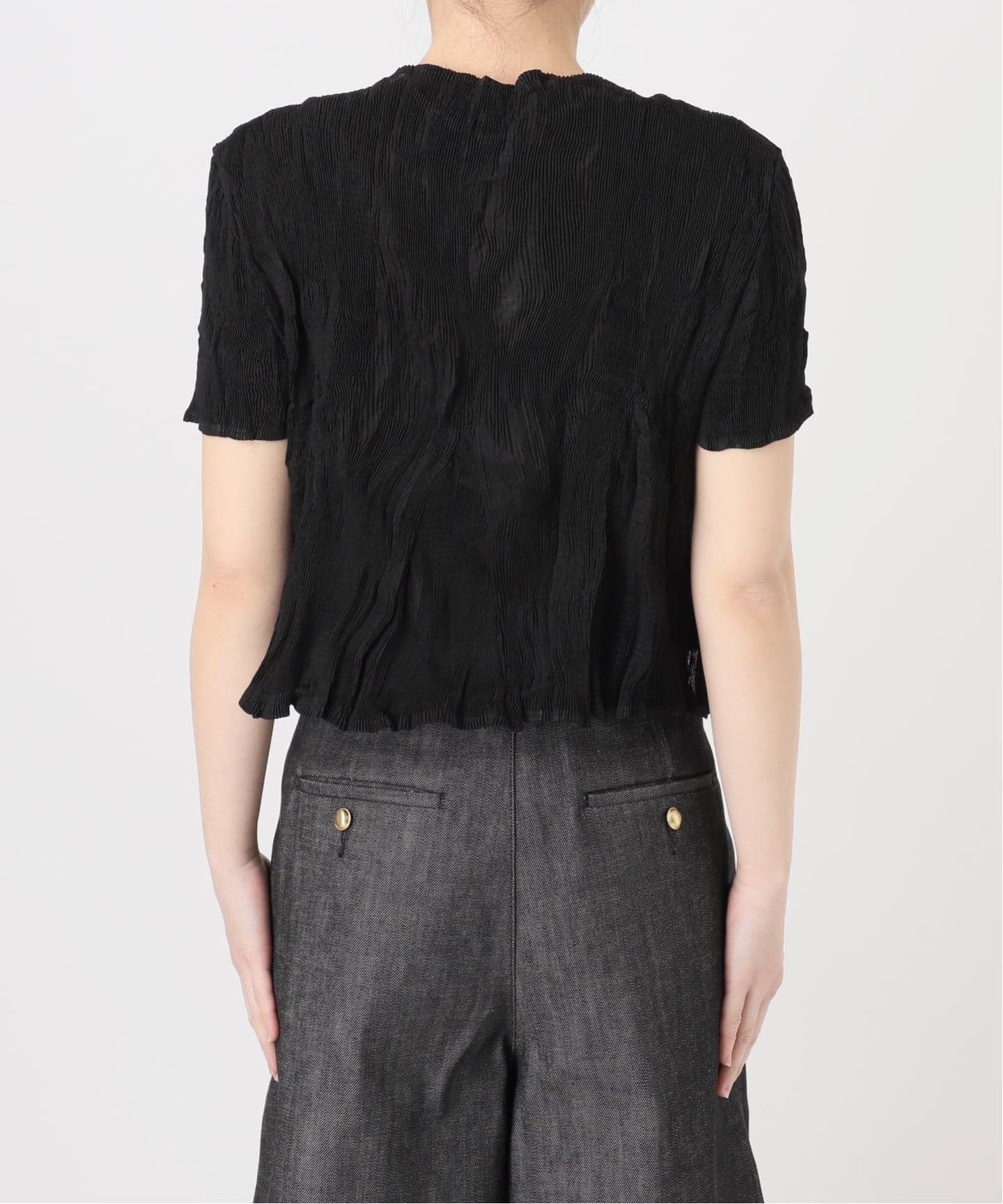 Gongdid Design】 Carry Over_Wavy_Crop Top：トップス（Tシャツ