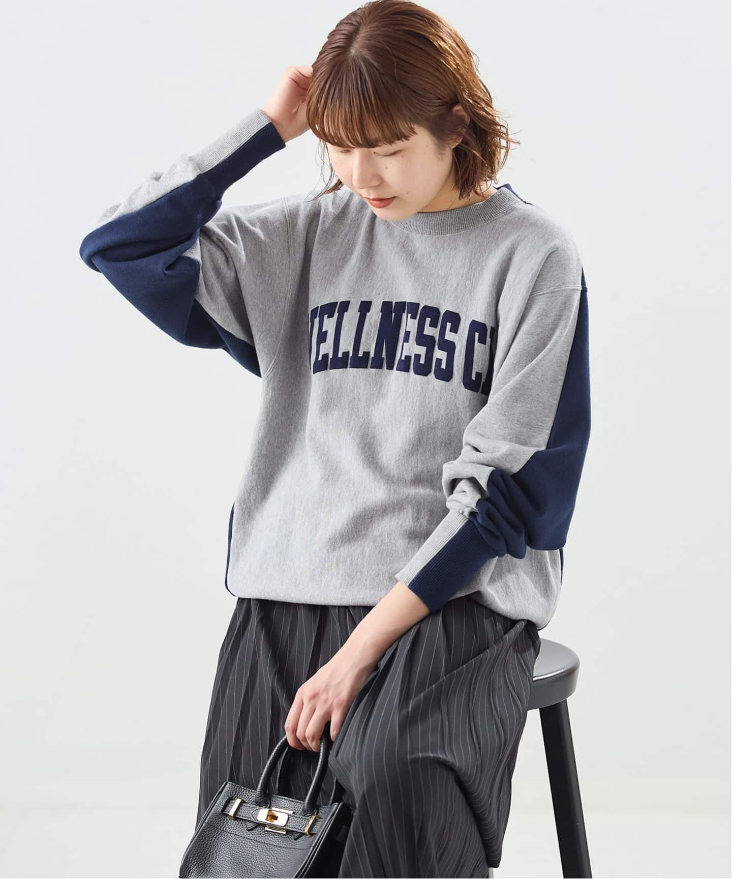 ✨最終値下✨美品✨INSCRIRE【アンスクリア】グレー スウェット トレーナー 予約》別注【INSCRIRE/アンスクリア】ハイブリッドスウェット