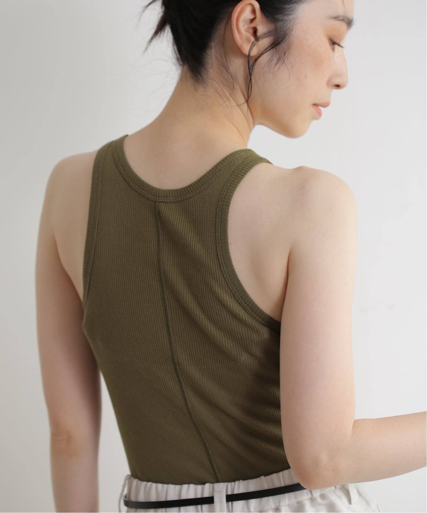 INSCRIRE /アンスクリア】Gauze Teleco Tank Top：タンクトップ 