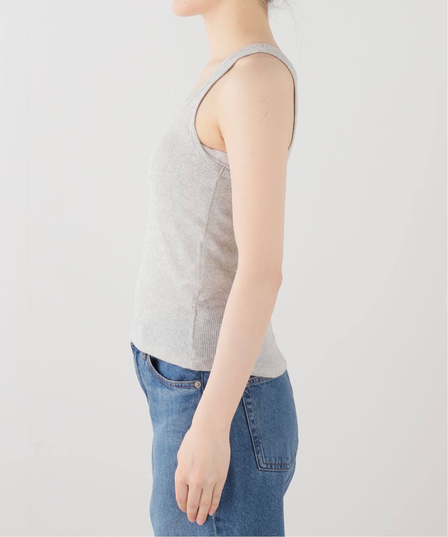 INSCRIRE /アンスクリア】Gauze Teleco Tank Top：タンクトップ