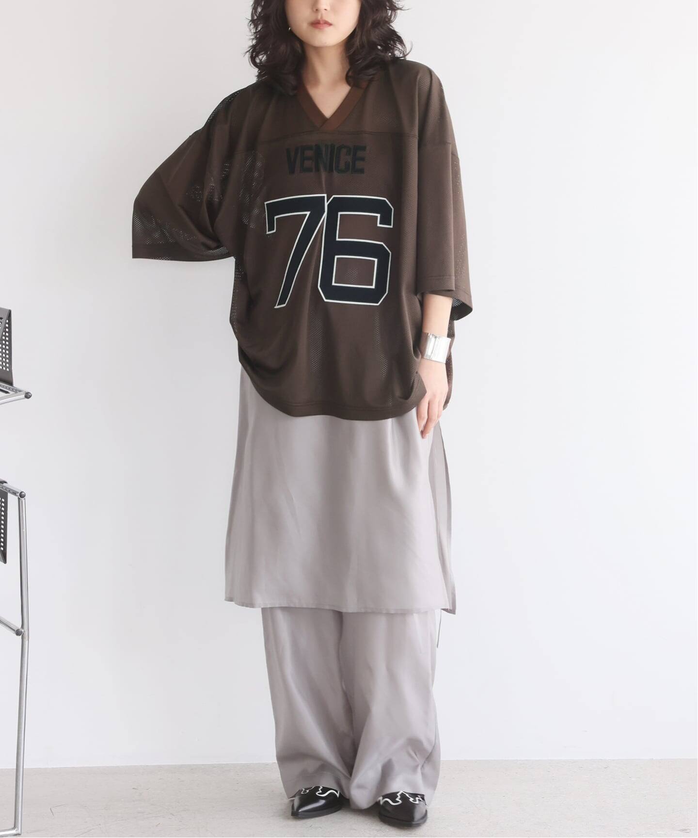 INSCRIRE/アンスクリア】Mesh Football Tシャツ I26SSBC17（Tシャツ