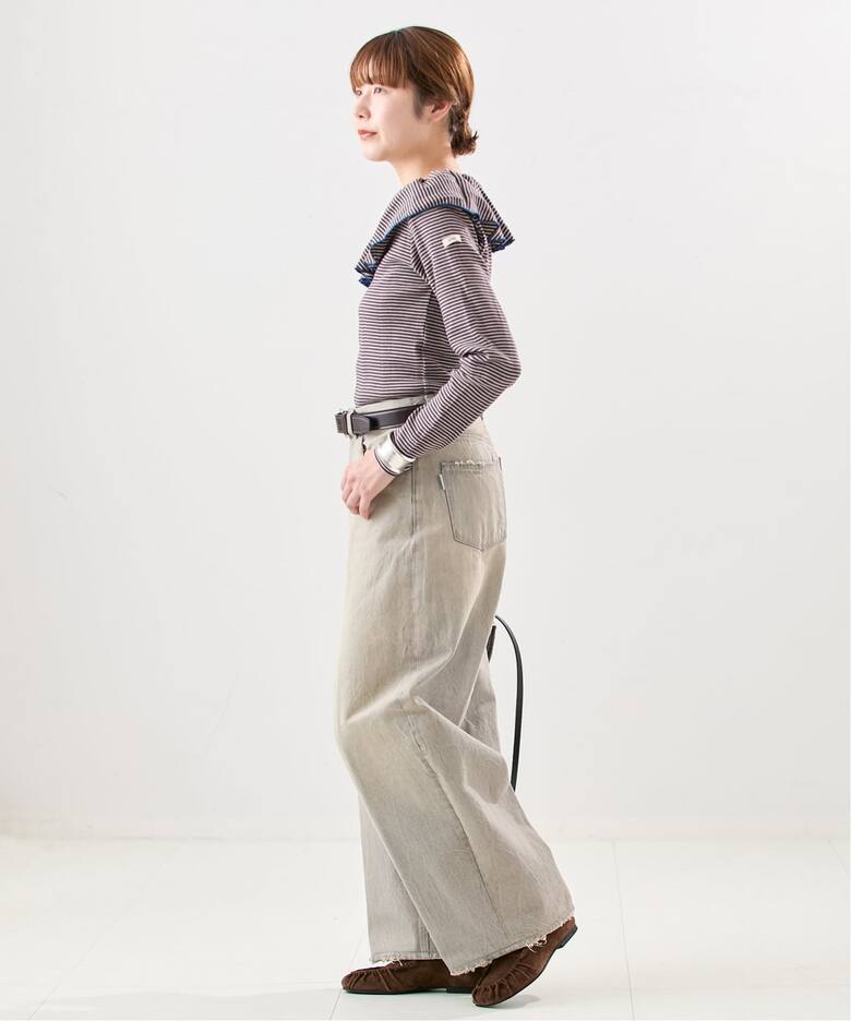 追加》別注【Miller*Uhr】Frill Collar Tops：カットソー（Tシャツ 