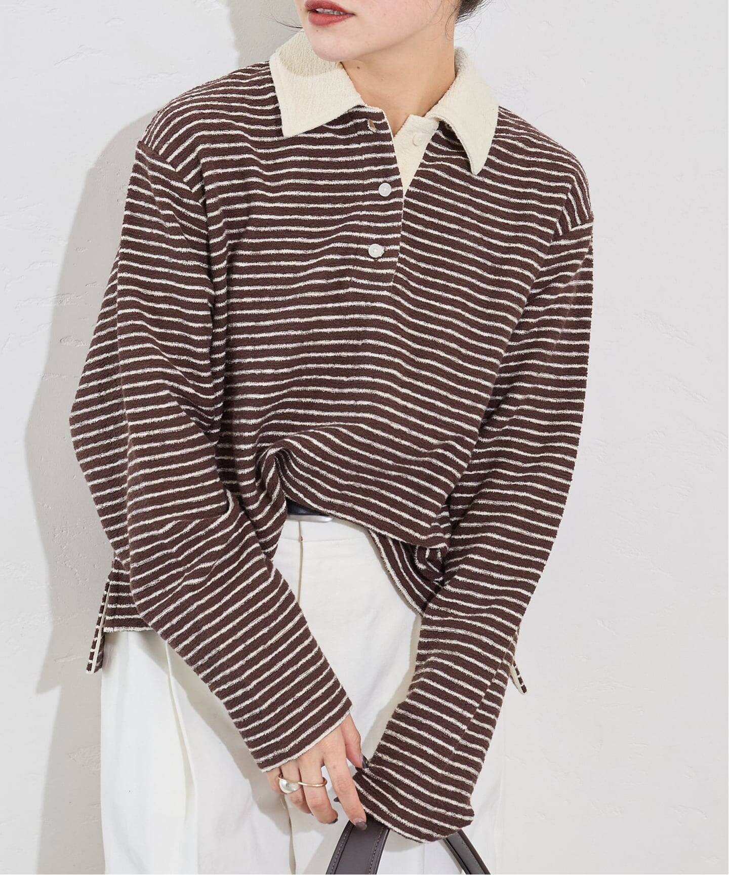 パイルボーダーポロシャツ（Tシャツ／カットソー）｜JOURNAL STANDARD