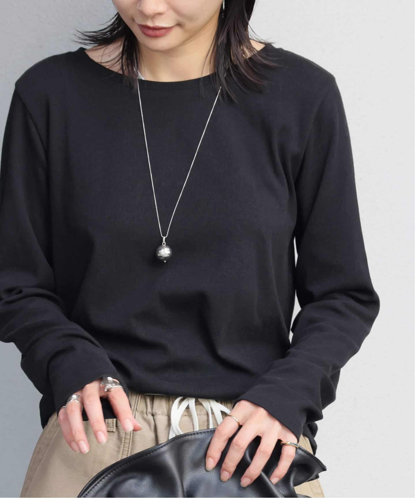 Diagram ダイアグラム　テレコベアトップ　新品 追加》ベアテレココンパクトプルオーバー（Tシャツ／カットソー