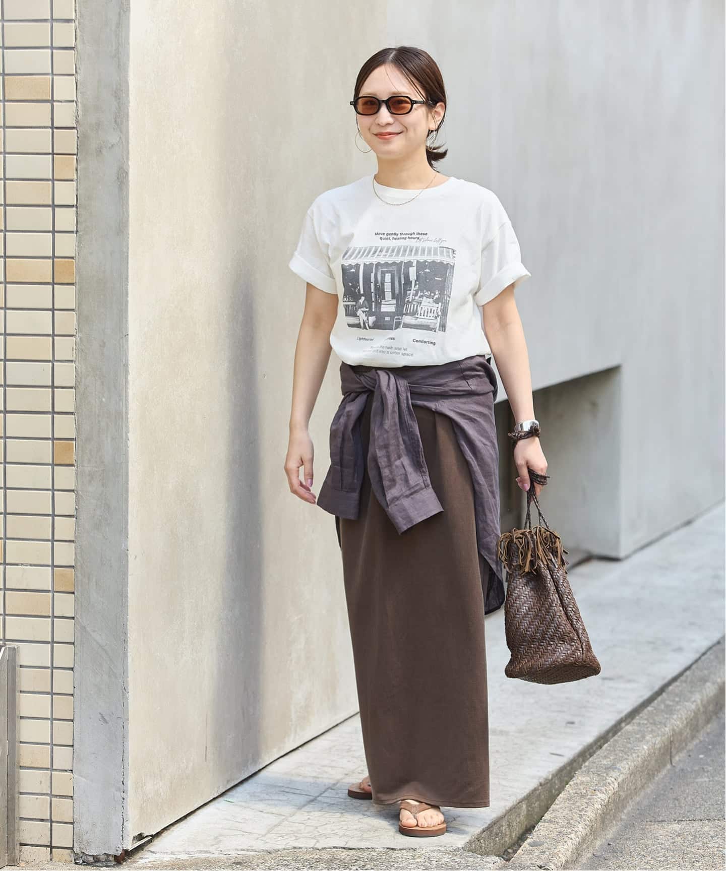 hiroJOURNAL STANDARDフィブリルキュプラスカート 追加2》フィブリルキュプラジャージーマキシスカート（ロング・マキシ