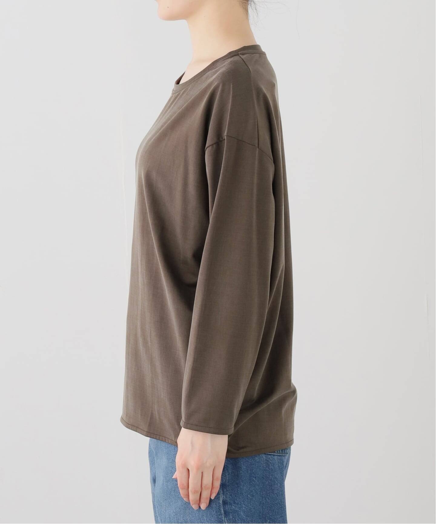新作未使用キュプラジャージーオーバーサイズtee フィブリルキュプラジャージー プルオーバー（Tシャツ／カットソー
