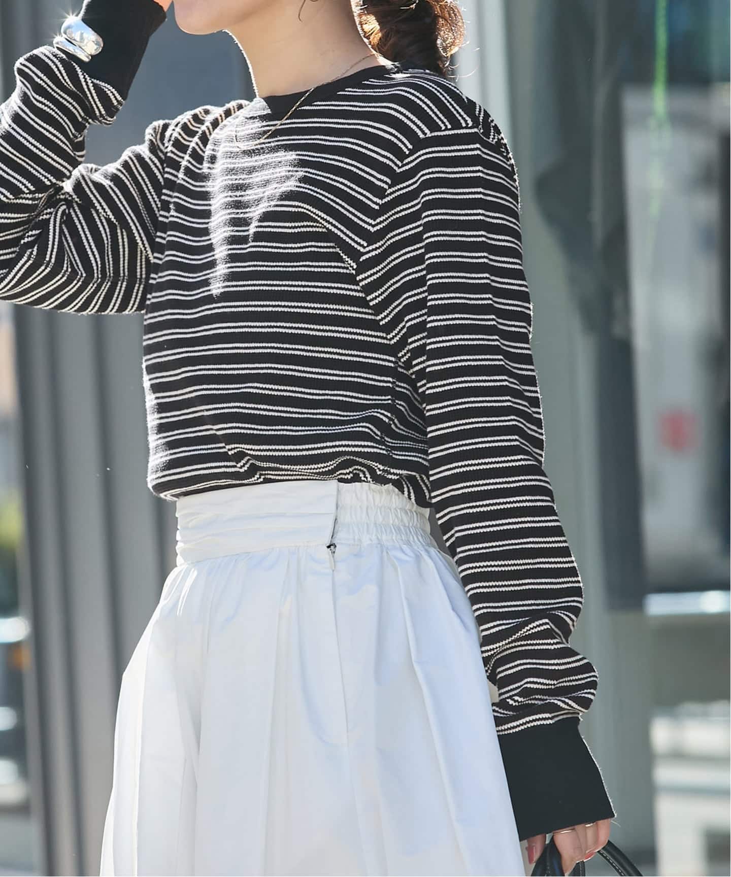 ワッフルボーダープルオーバー（Tシャツ／カットソー）｜JOURNAL