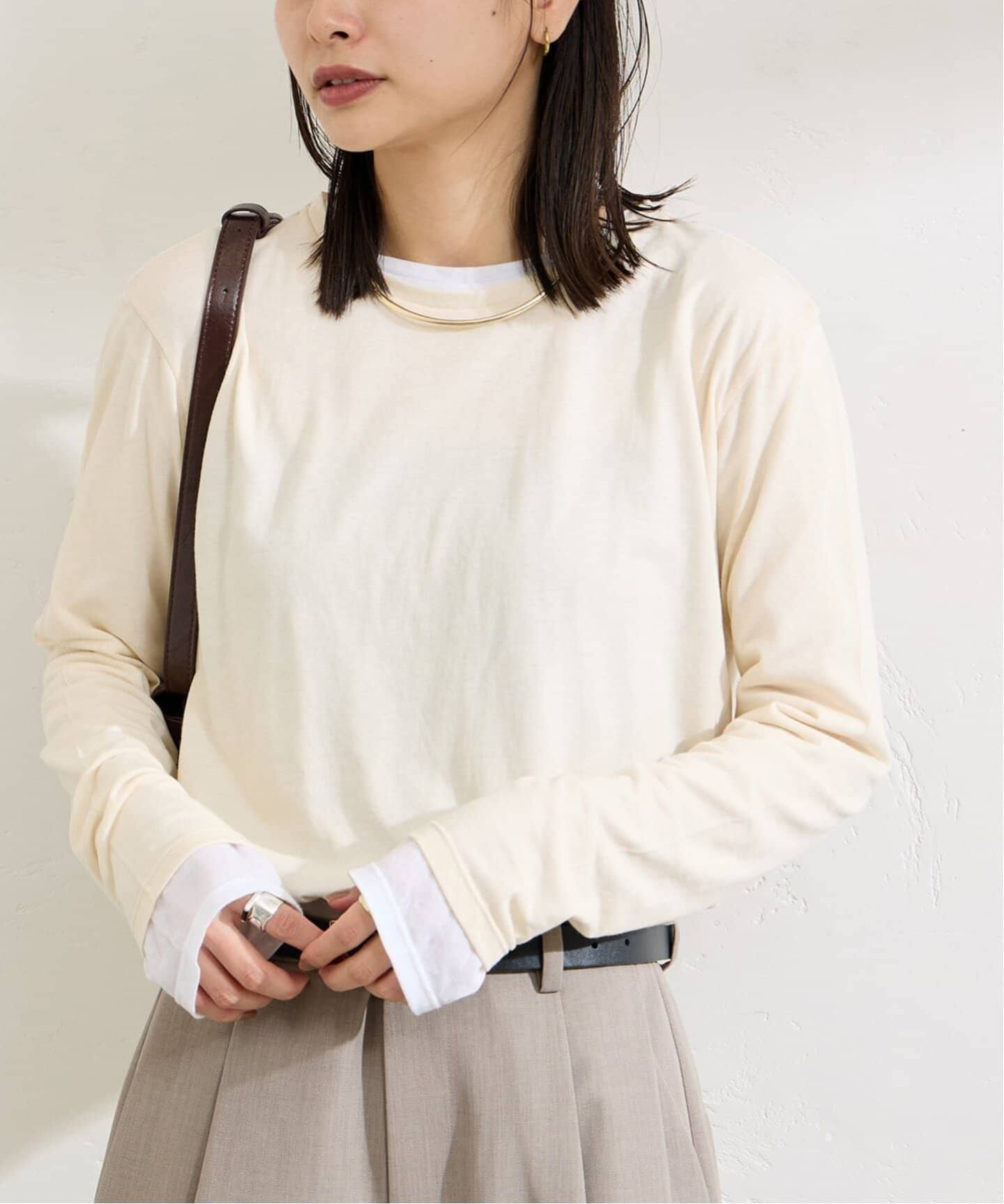 追加2》クルーネックシアーロングTシャツ（Tシャツ／カットソー