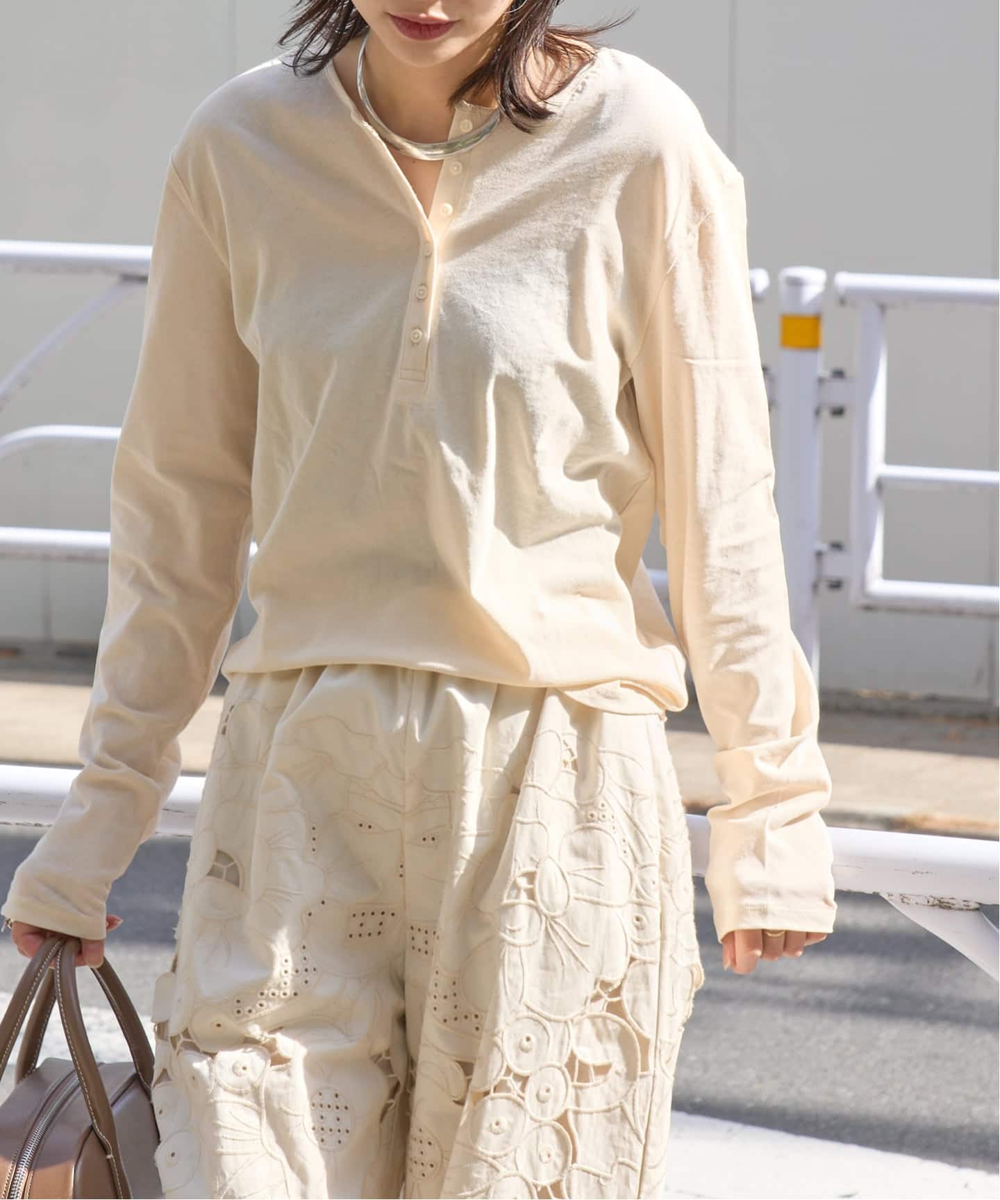 シアーコットン2WAYヘンリー（Tシャツ／カットソー）｜JOURNAL