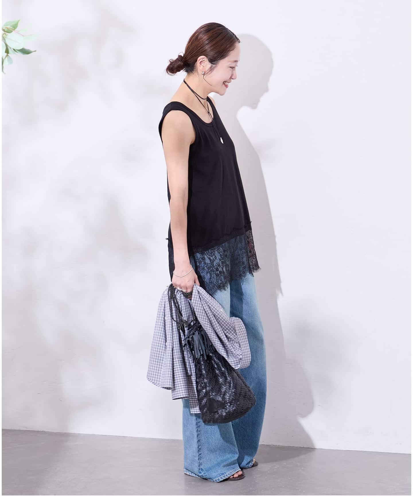 新品タグ付 Arpege story シアーレースタンク 黒Sサイズ シアーシャツ | シャツ・ブラウス | Arpege story（アルページュ